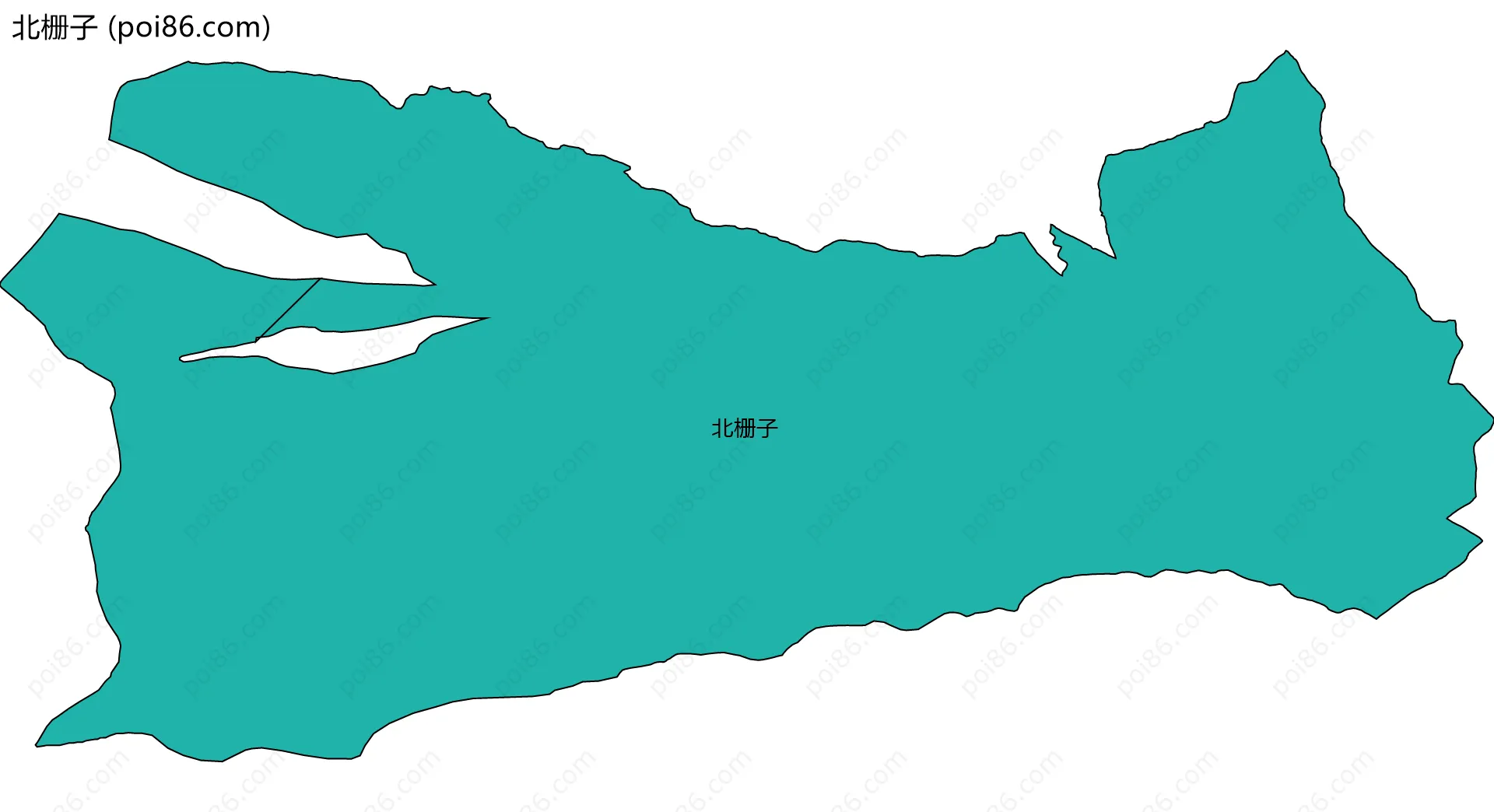 北栅子边界地图