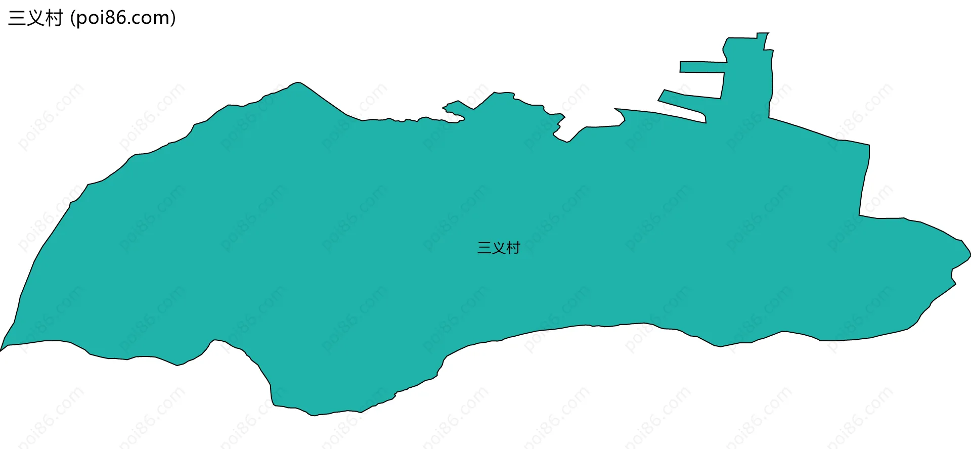 三义村边界地图