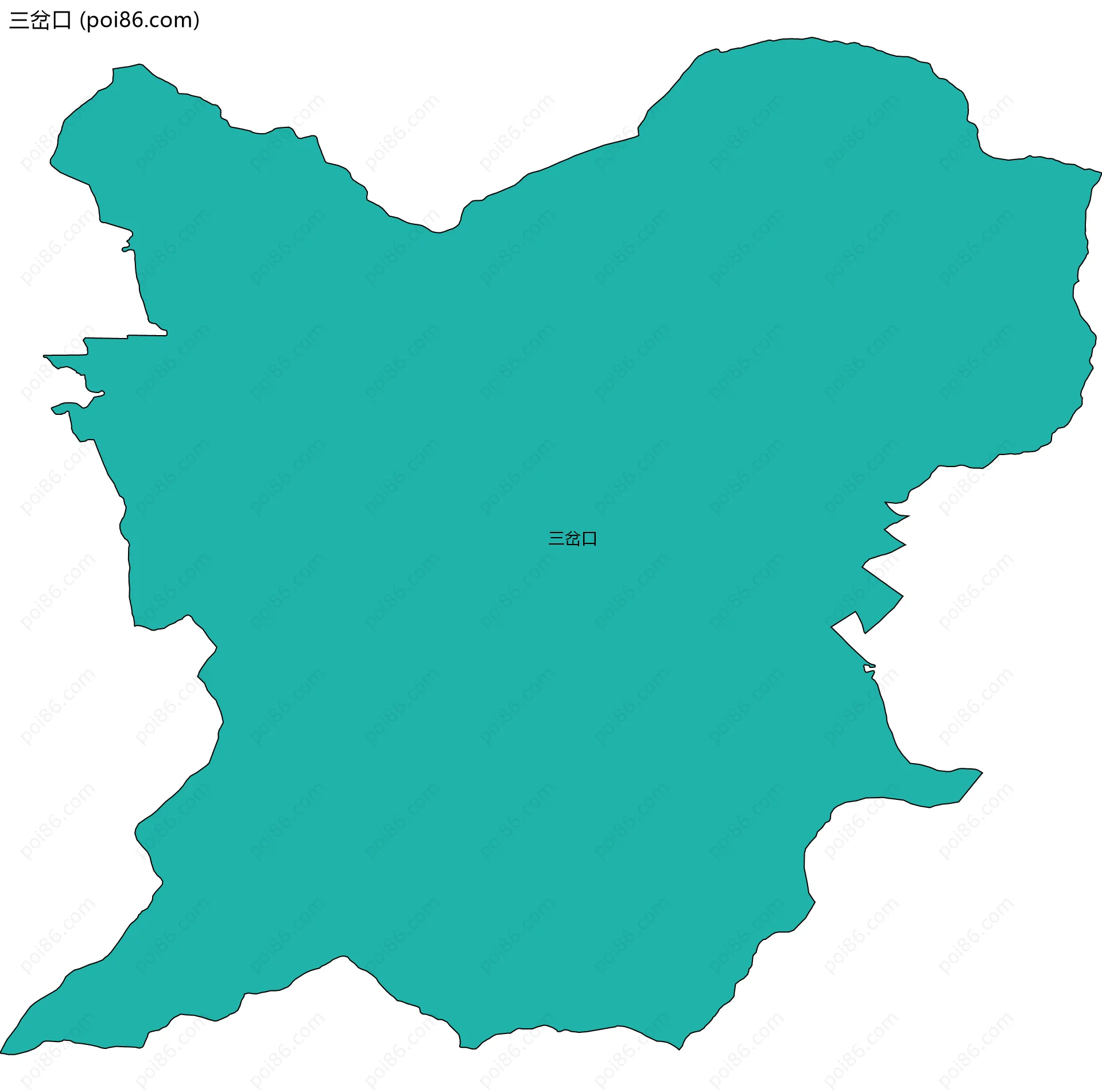 三岔口边界地图