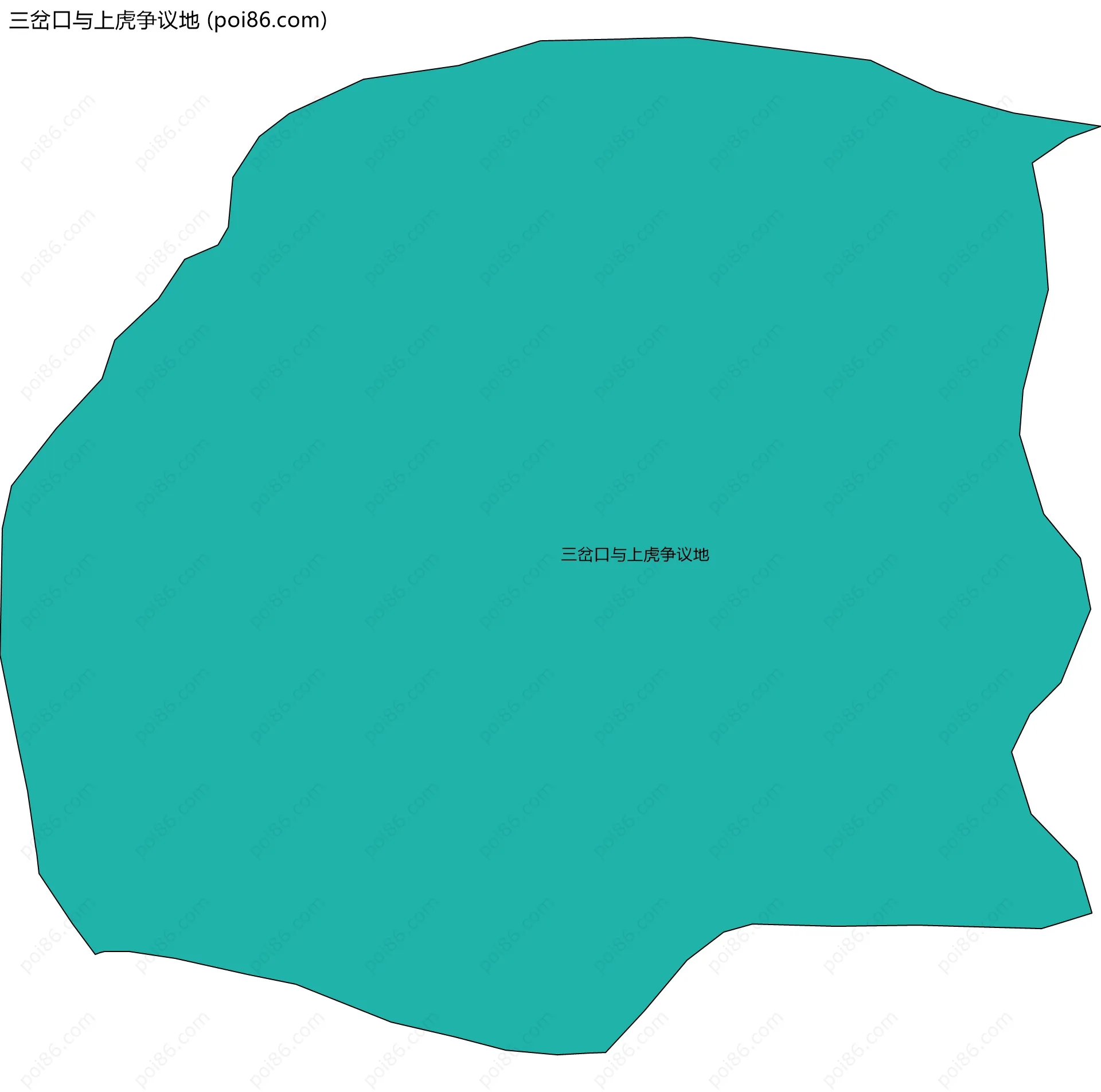 三岔口与上虎争议地边界地图