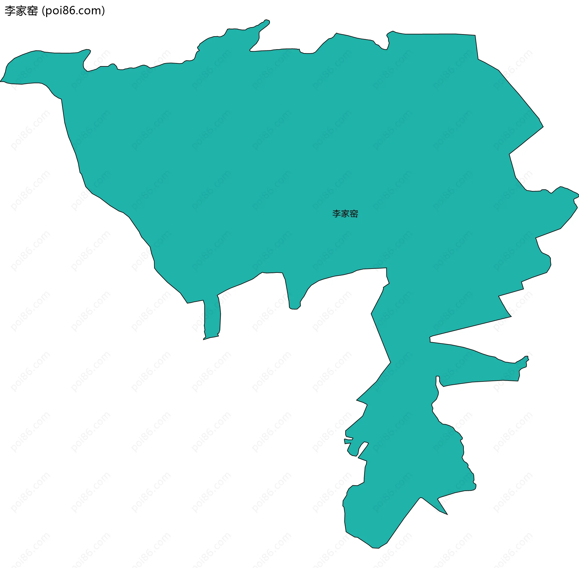 李家窑边界地图