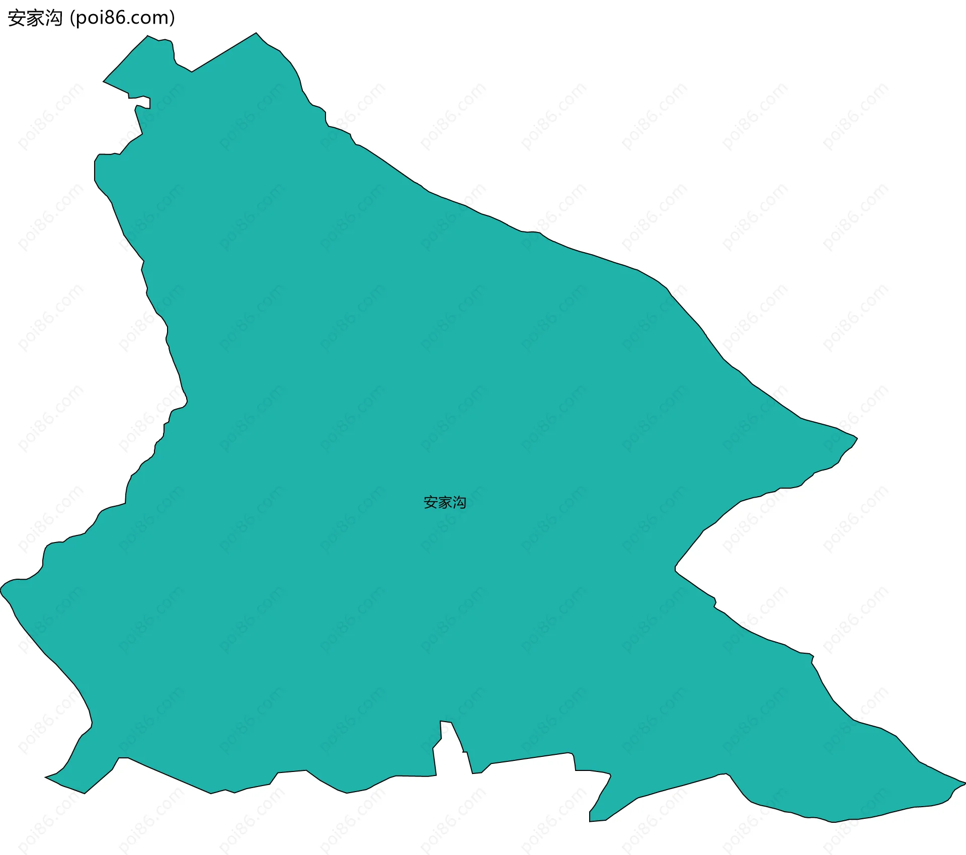 安家沟边界地图