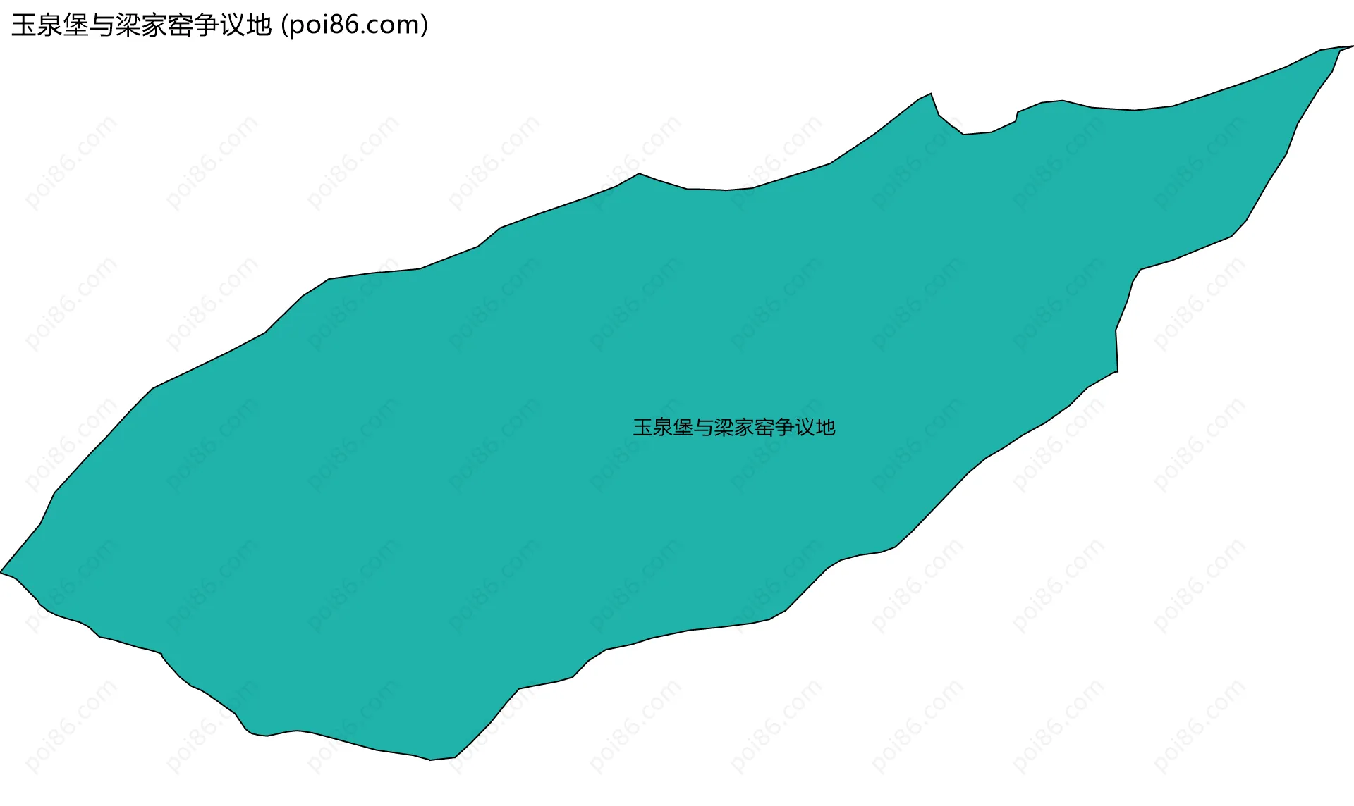 玉泉堡与梁家窑争议地边界地图