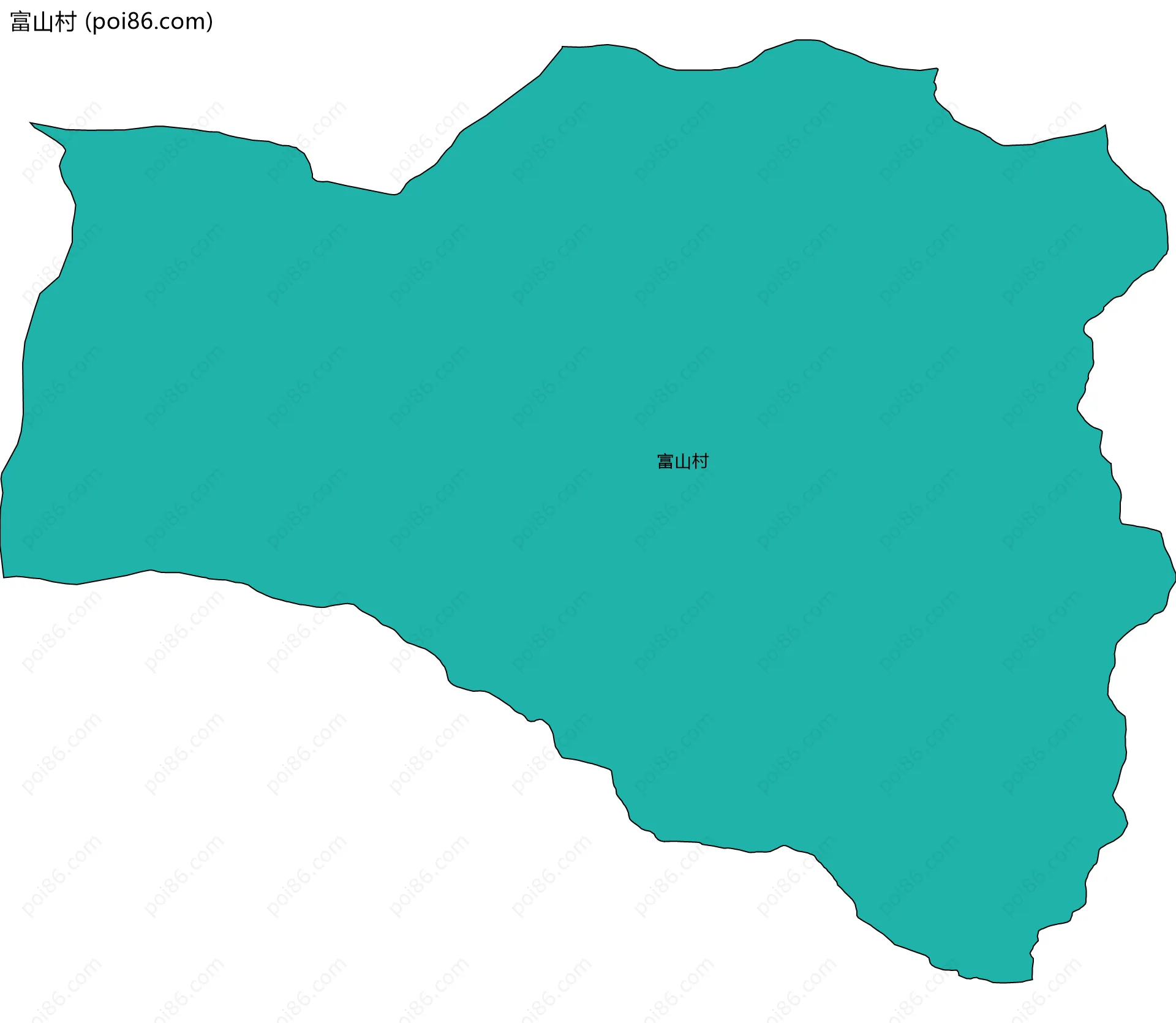 富山村边界地图