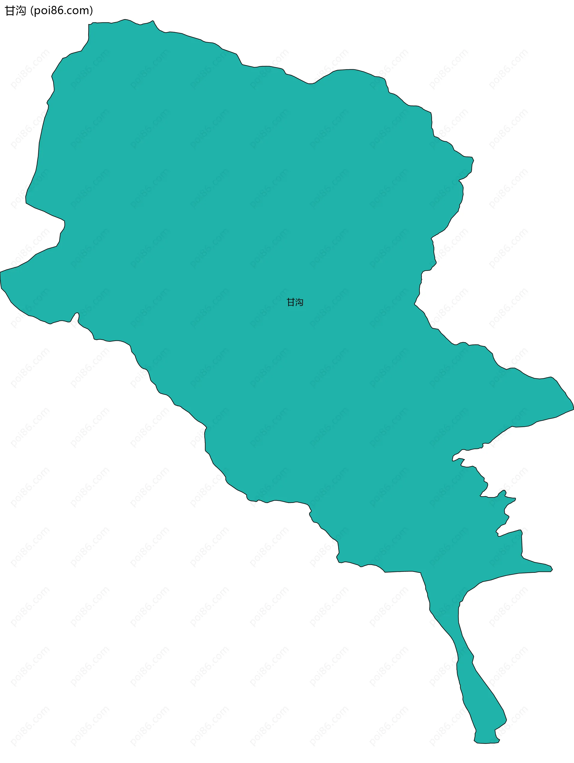 甘沟边界地图