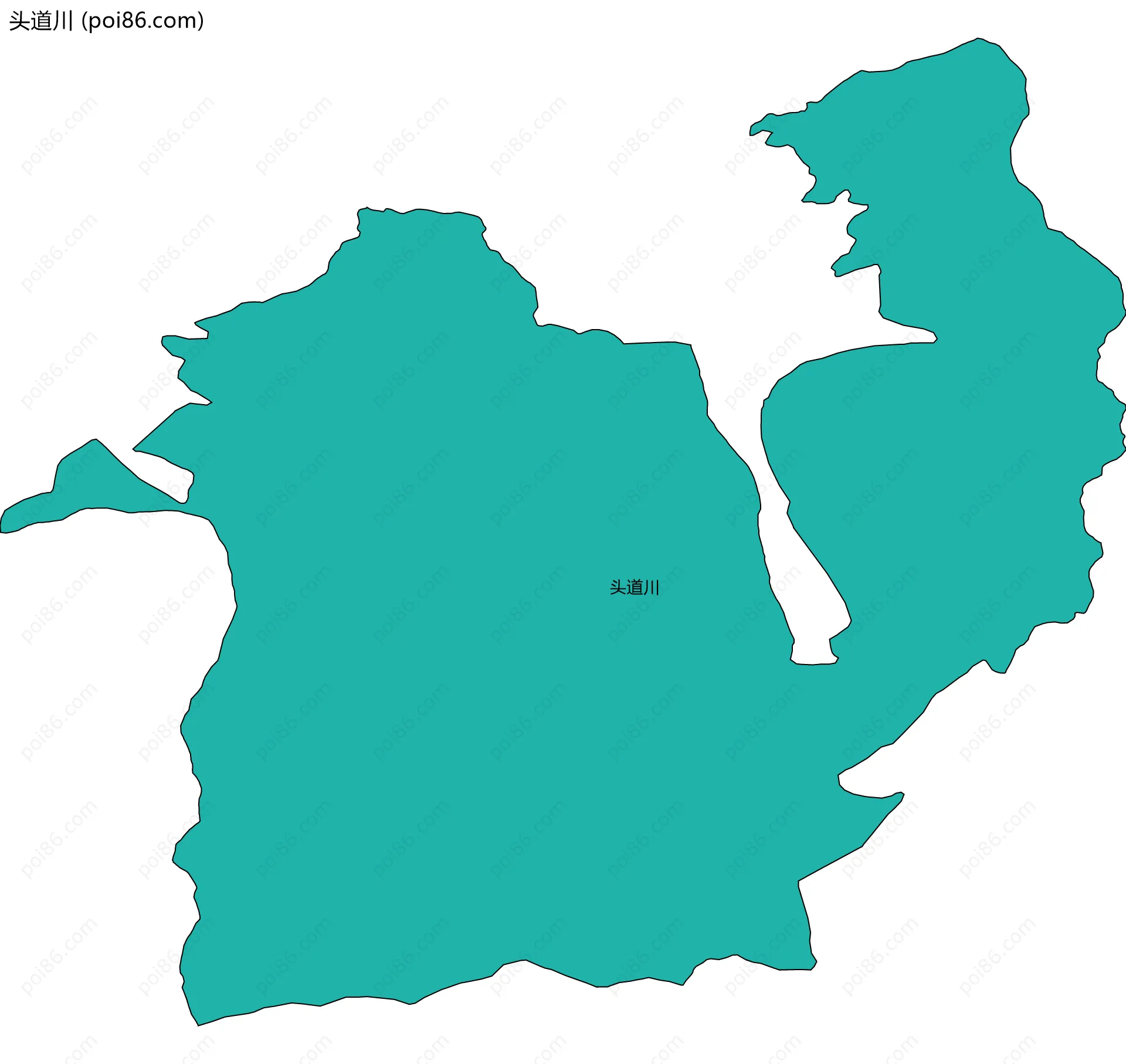 头道川边界地图
