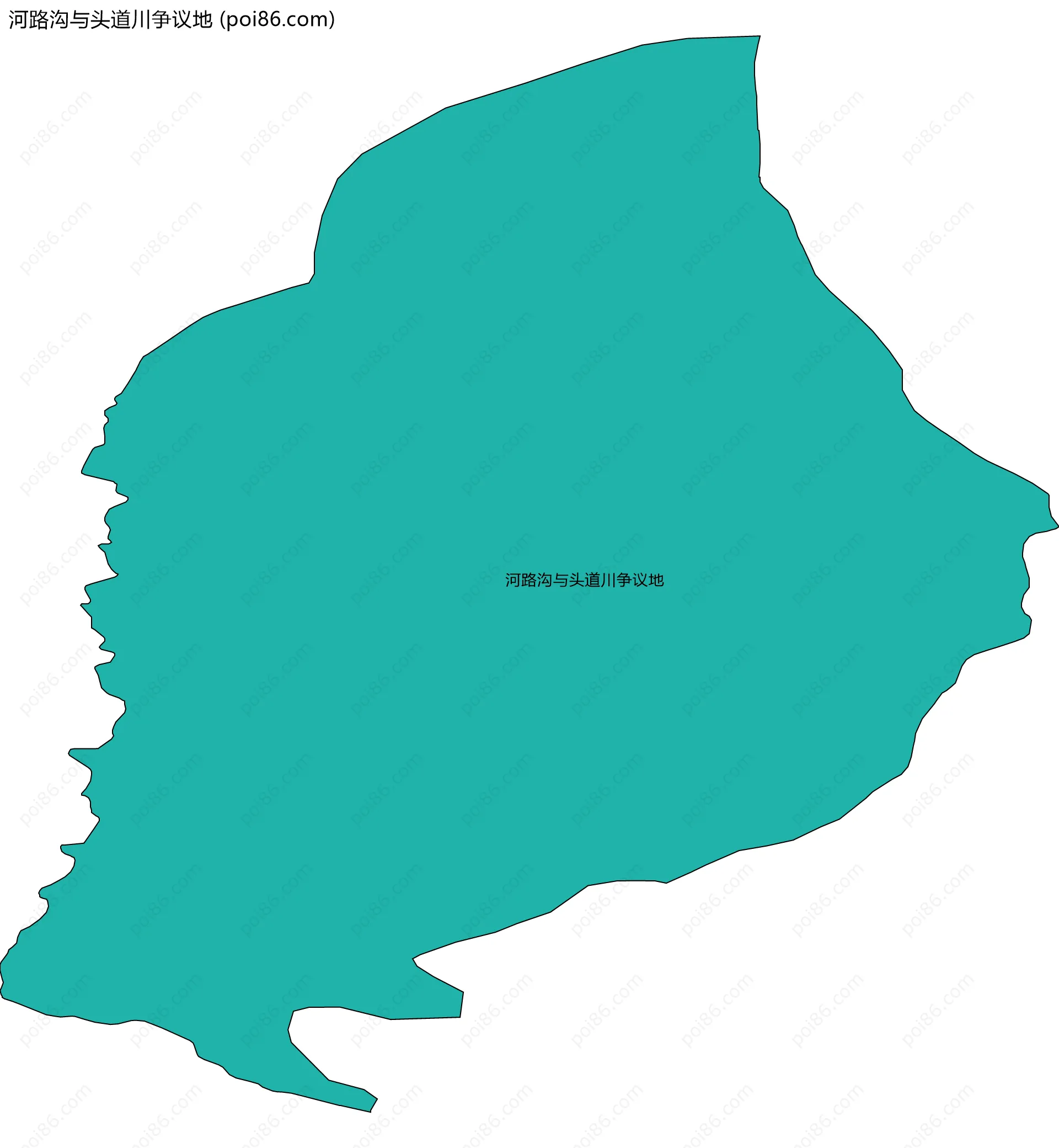 河路沟与头道川争议地边界地图