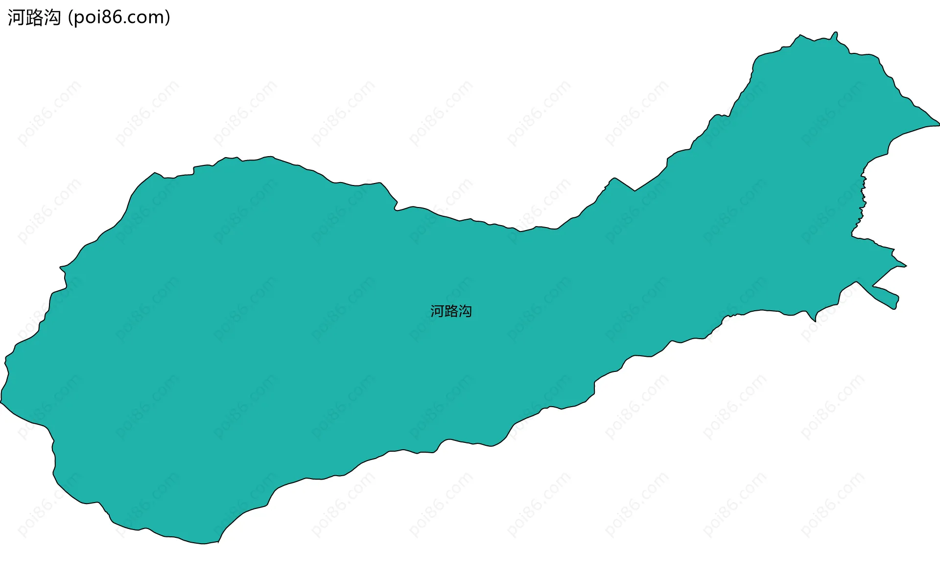 河路沟边界地图