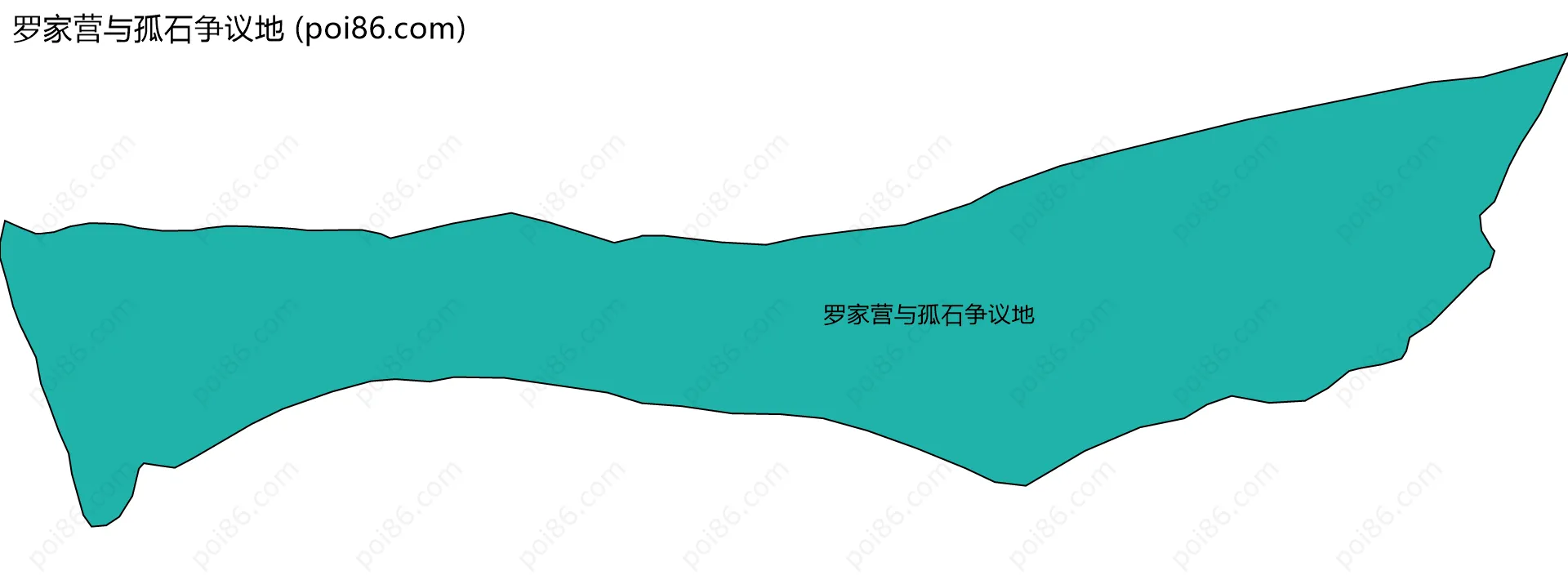 罗家营与孤石争议地边界地图