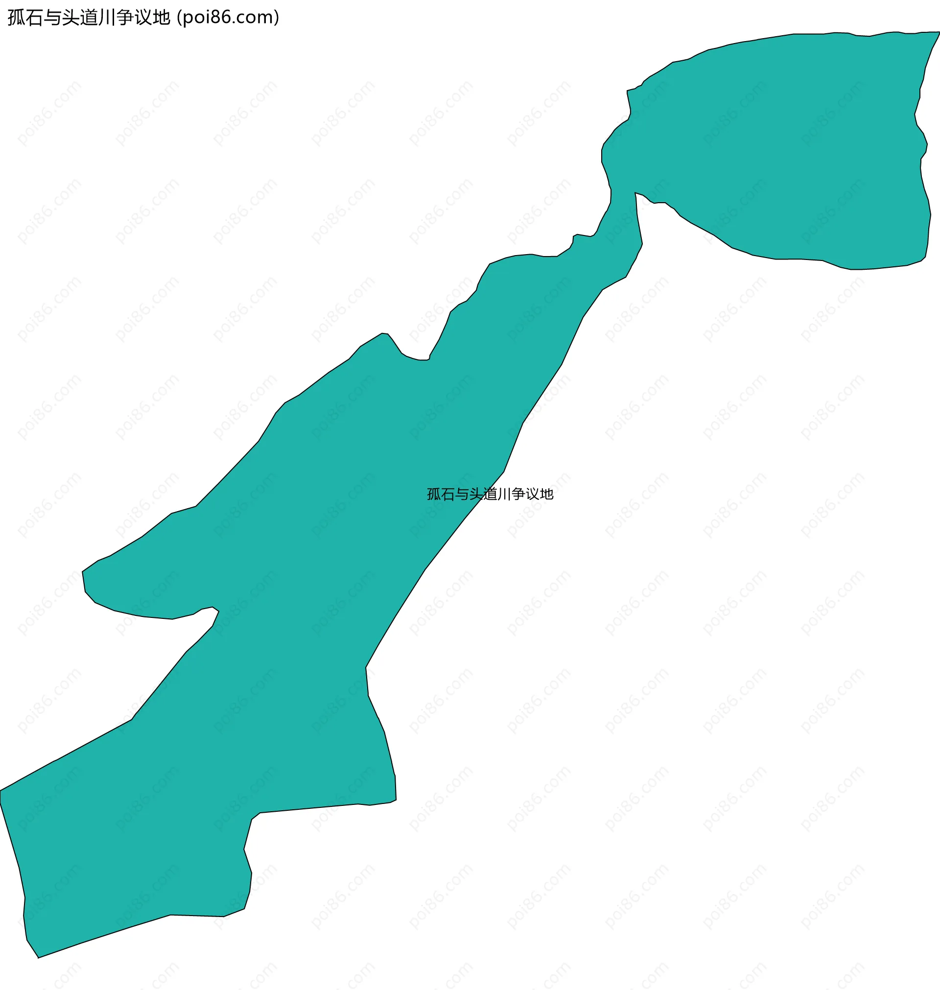 孤石与头道川争议地边界地图
