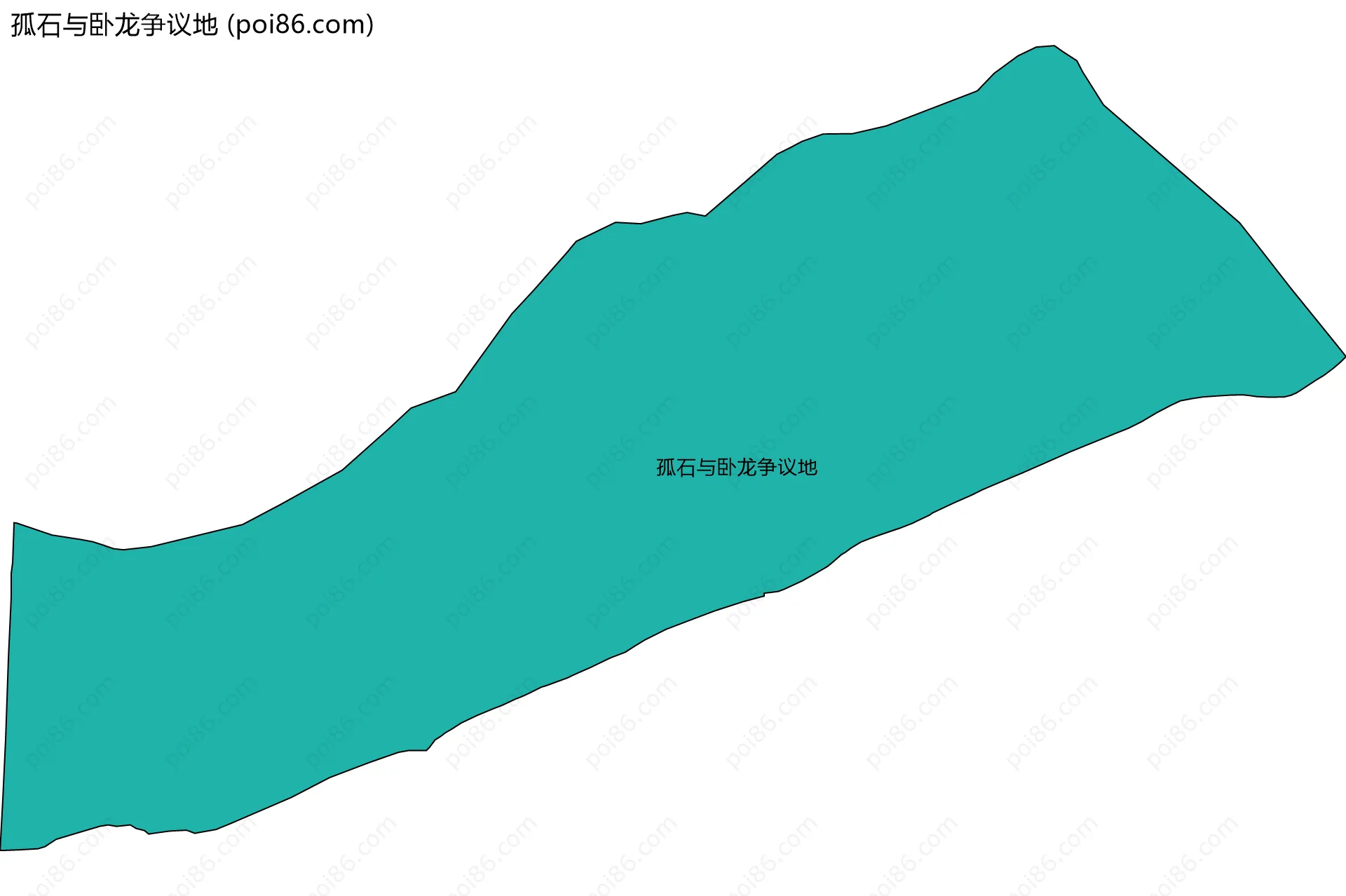 孤石与卧龙争议地边界地图
