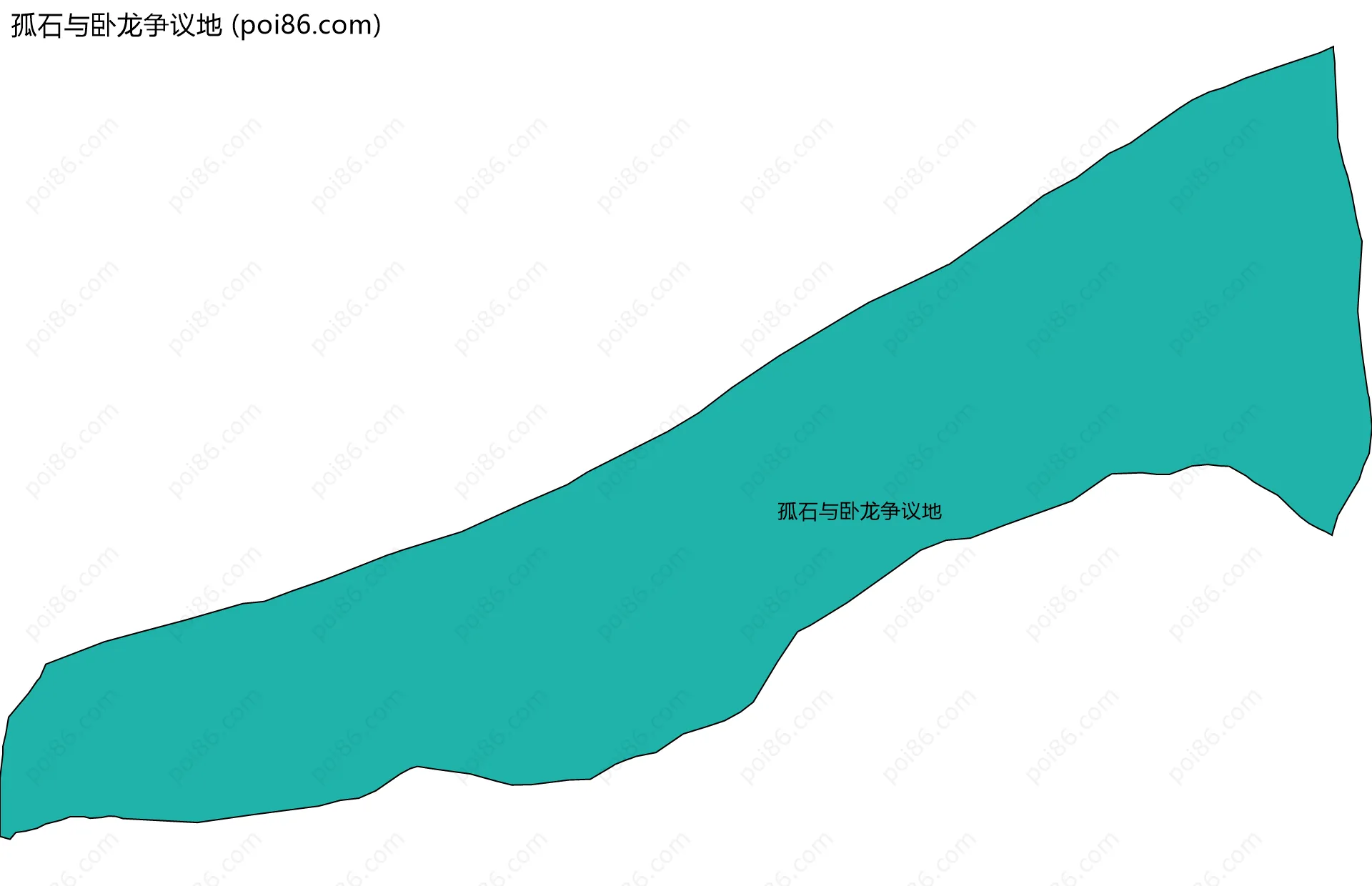 孤石与卧龙争议地边界地图