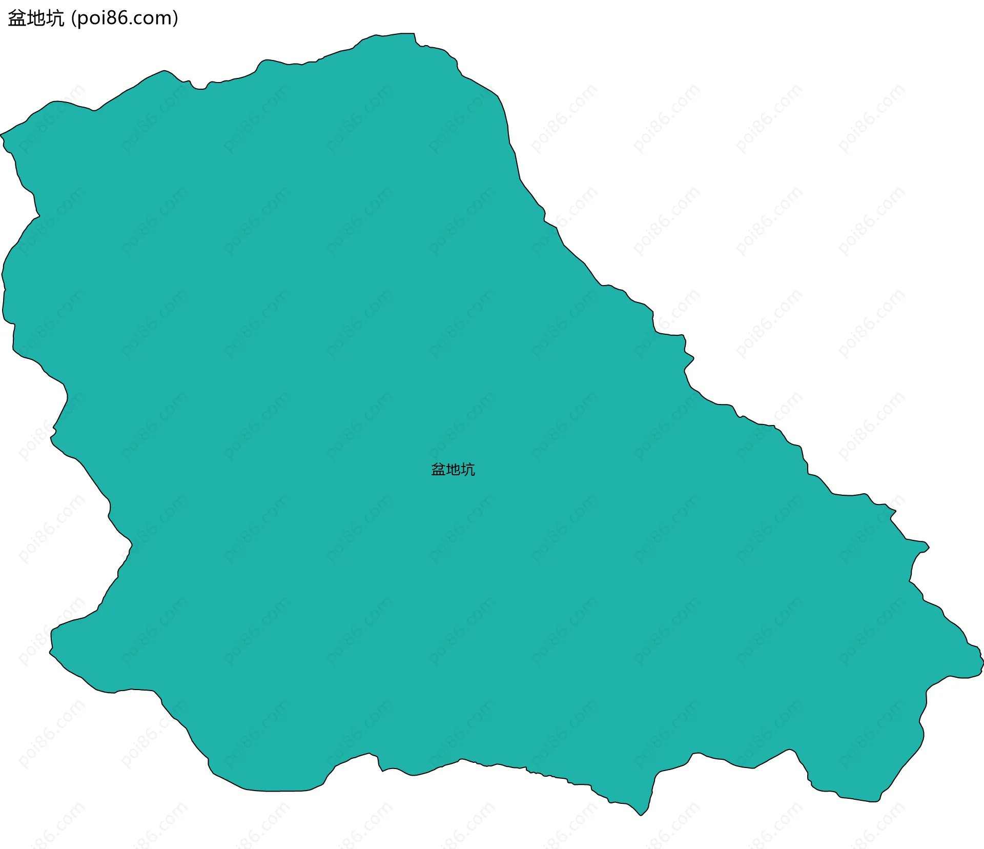 盆地坑边界地图