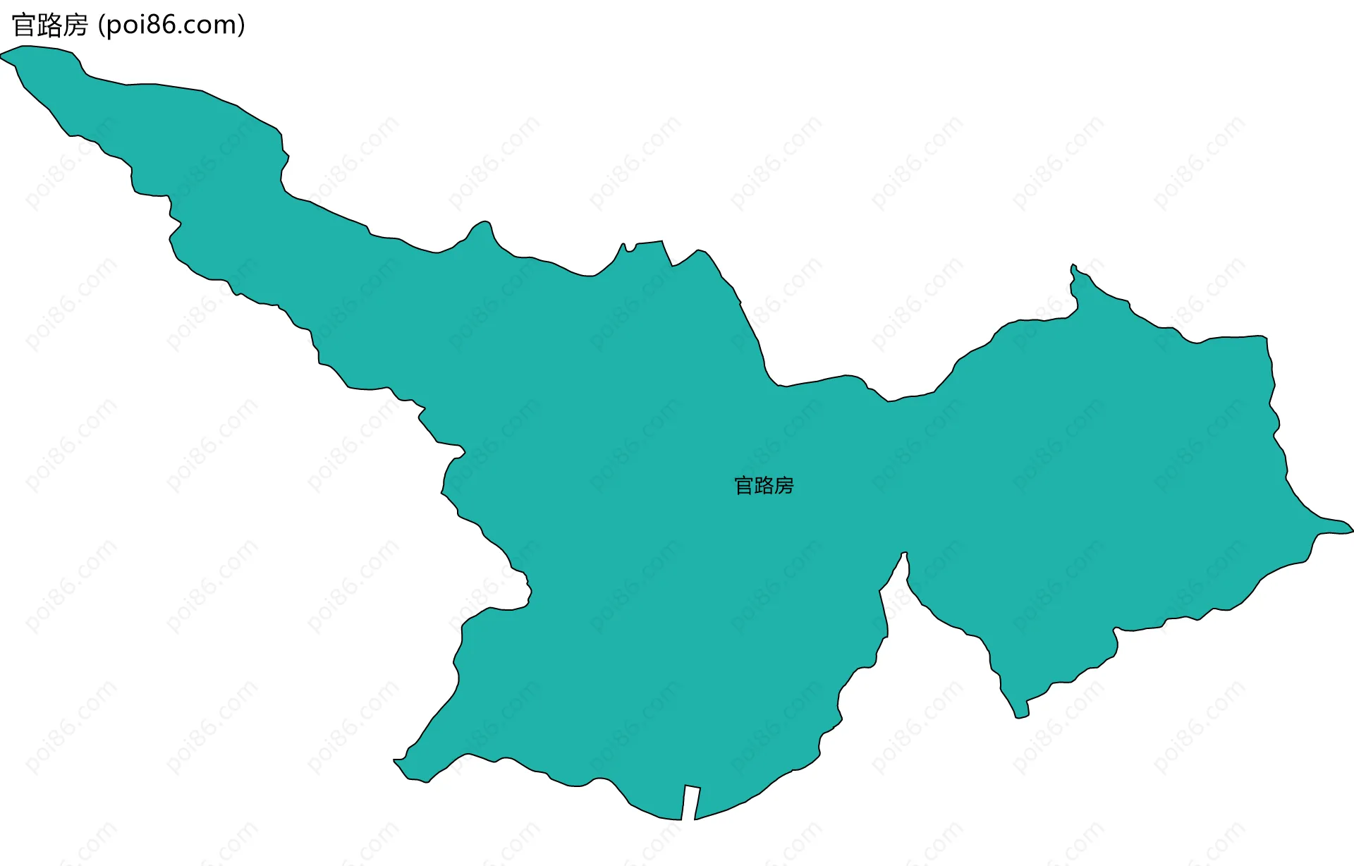 官路房边界地图