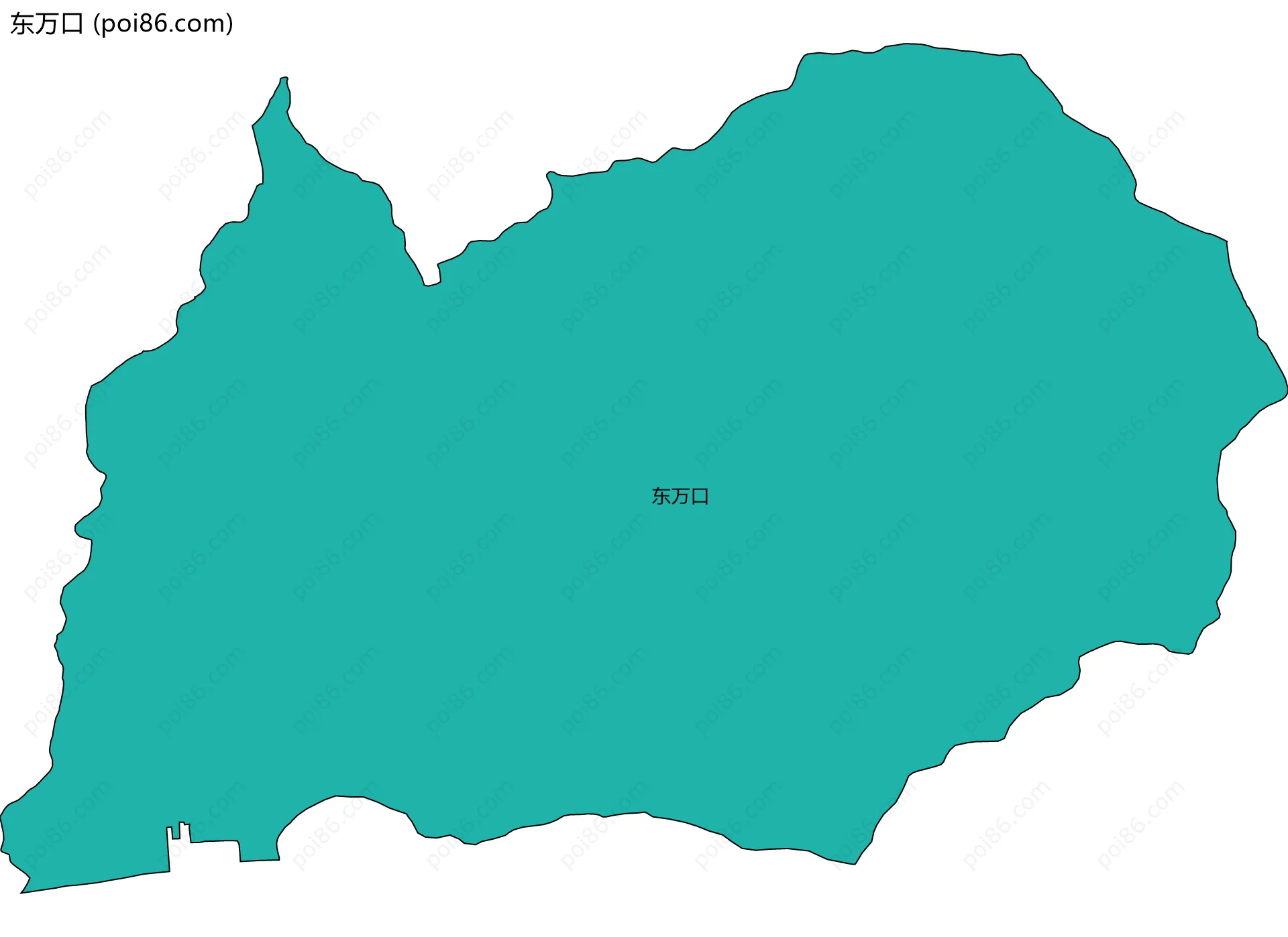 东万口边界地图