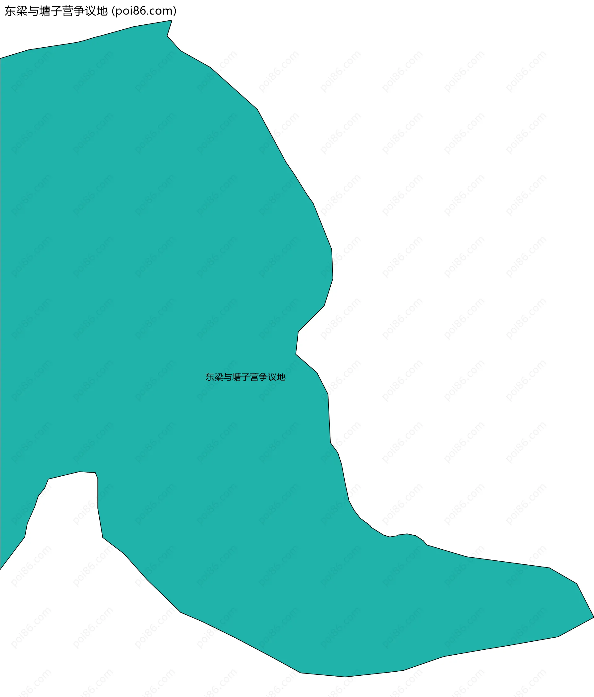 东梁与塘子营争议地边界地图