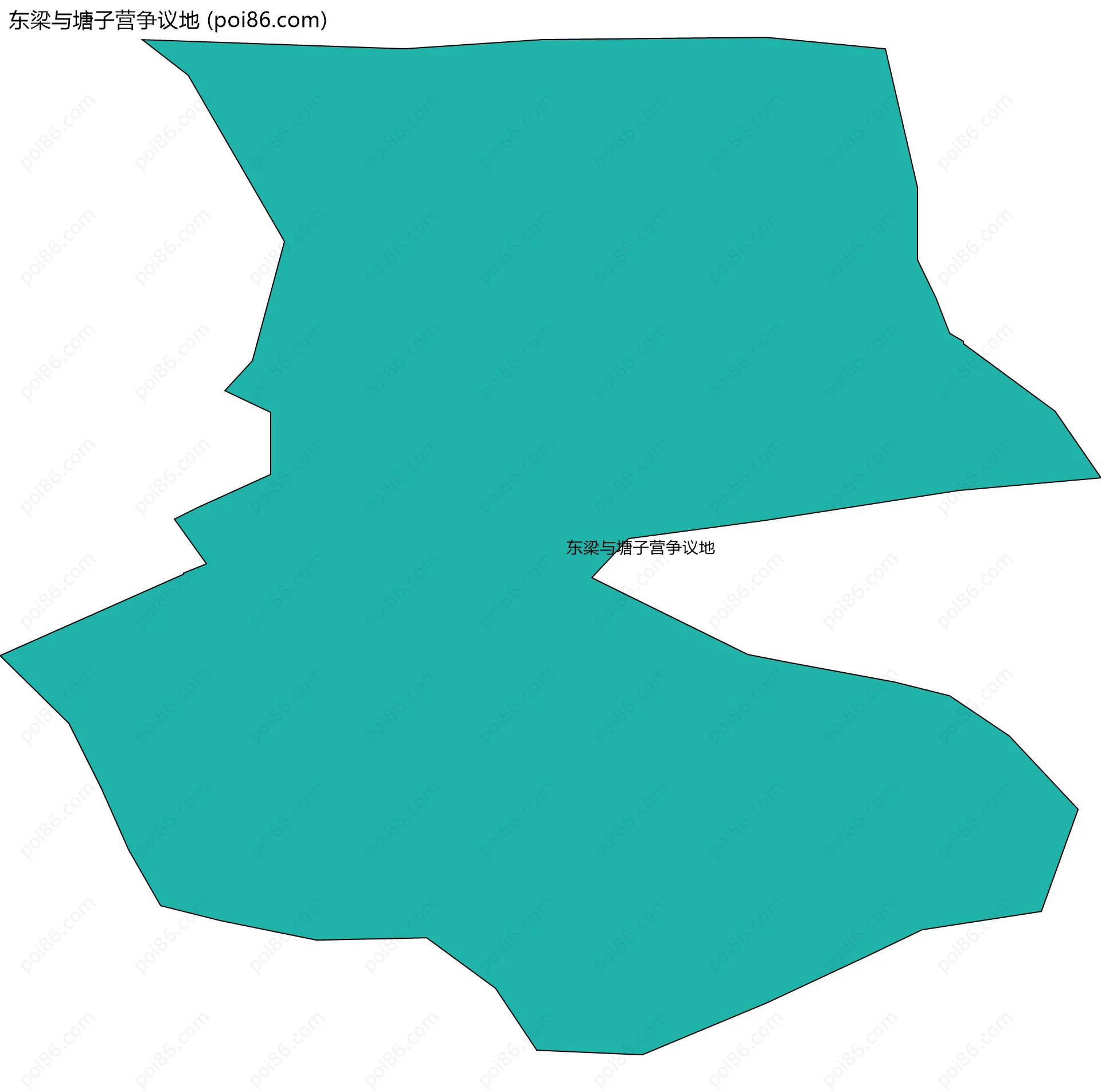 东梁与塘子营争议地边界地图