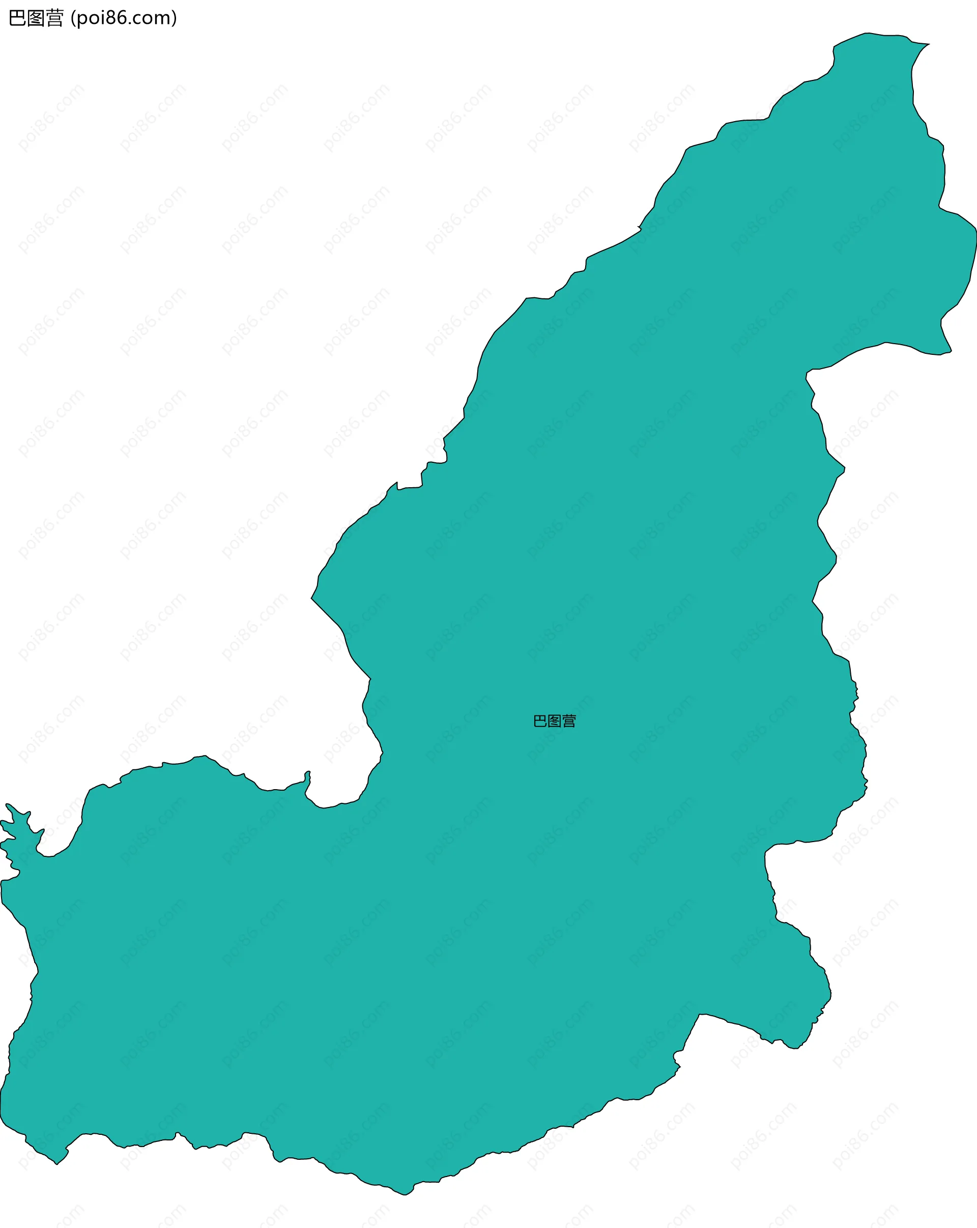 巴图营边界地图