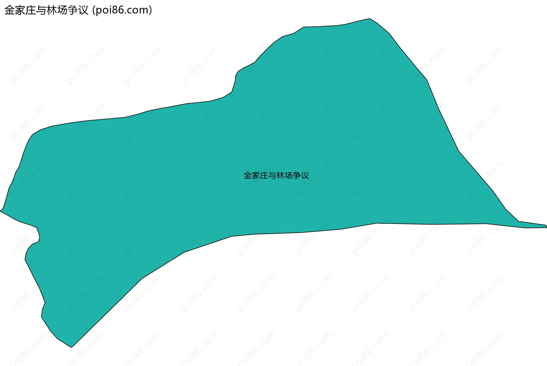 金家庄与林场争议边界地图