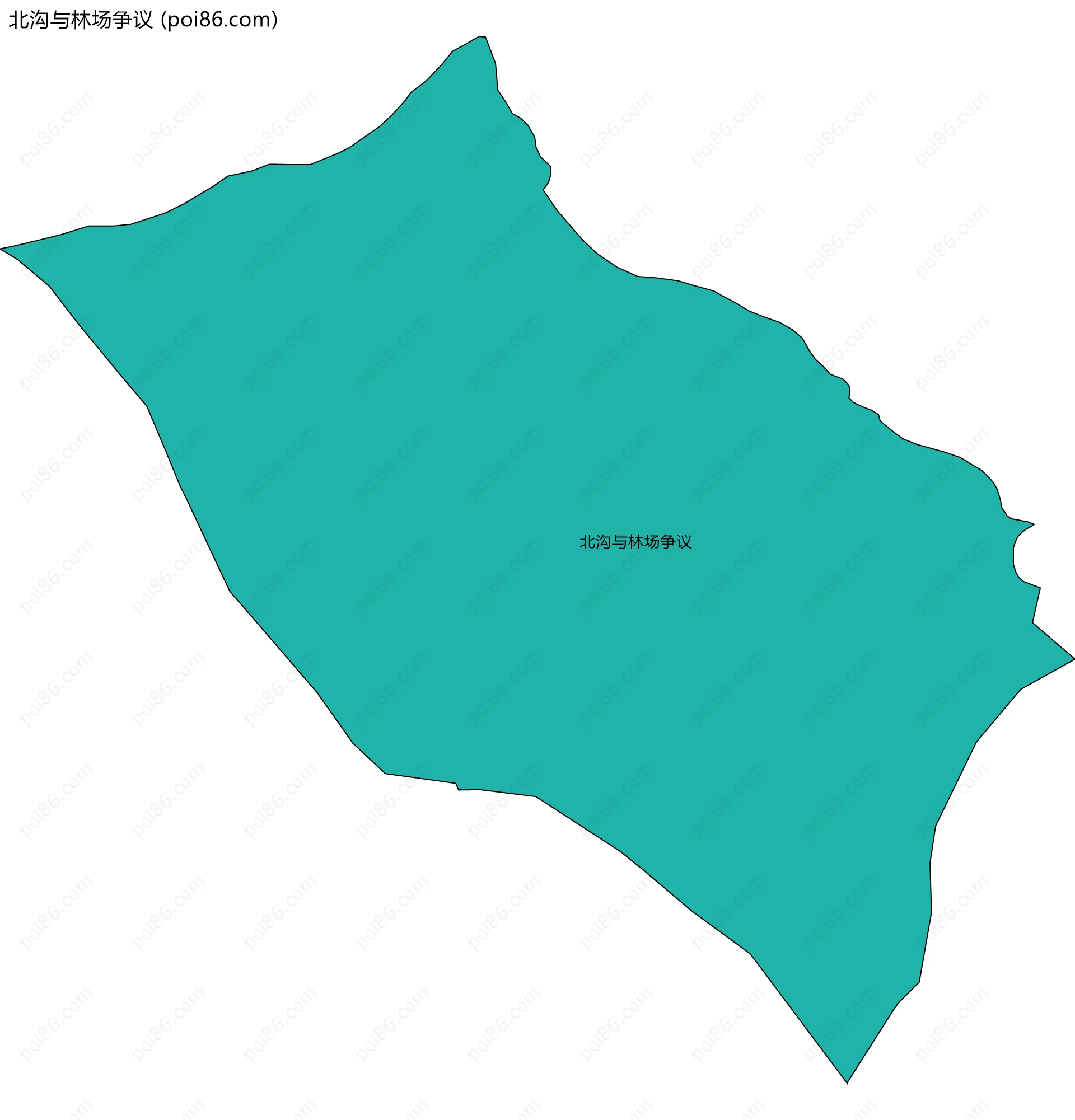 北沟与林场争议边界地图