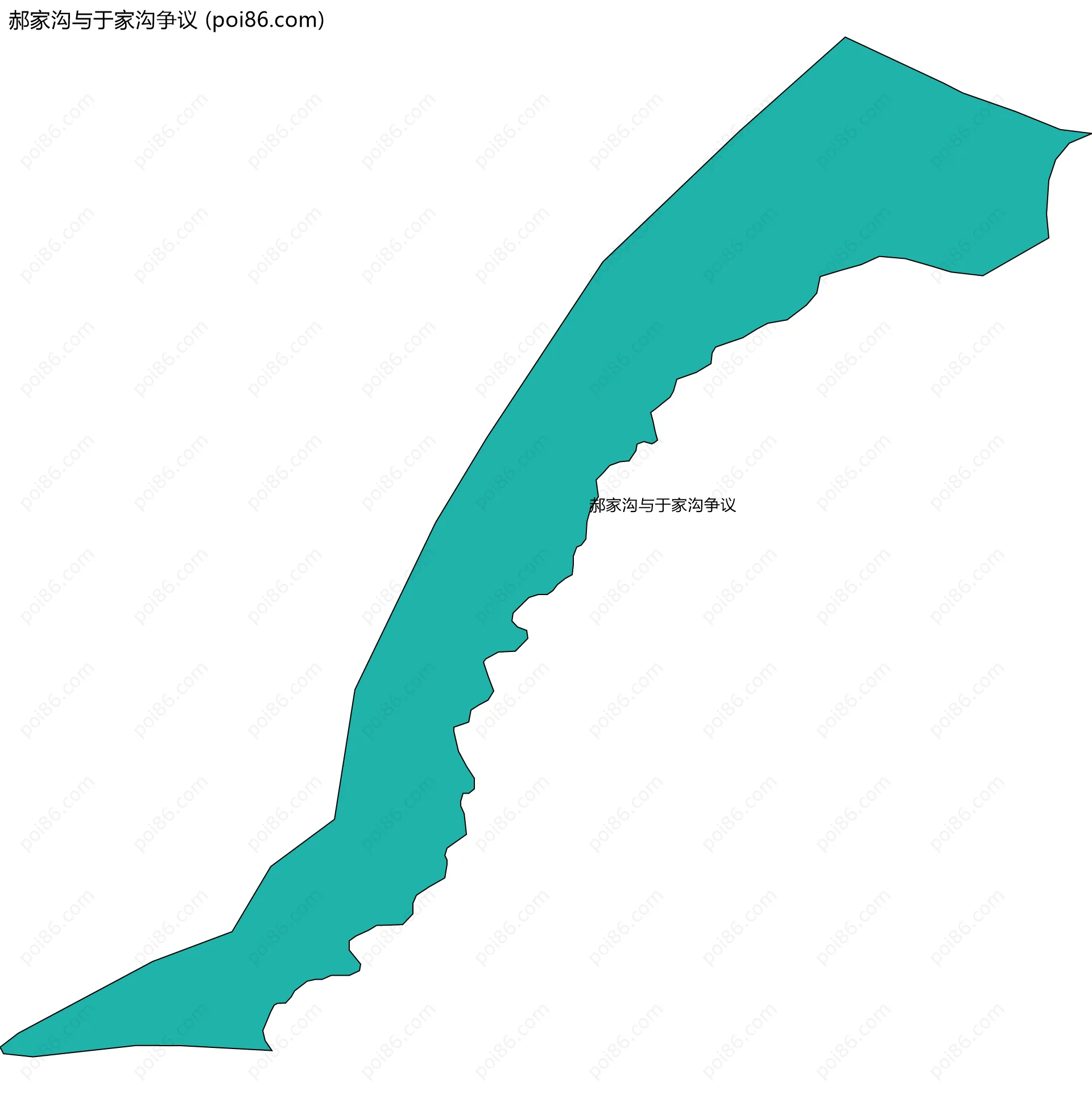 郝家沟与于家沟争议边界地图