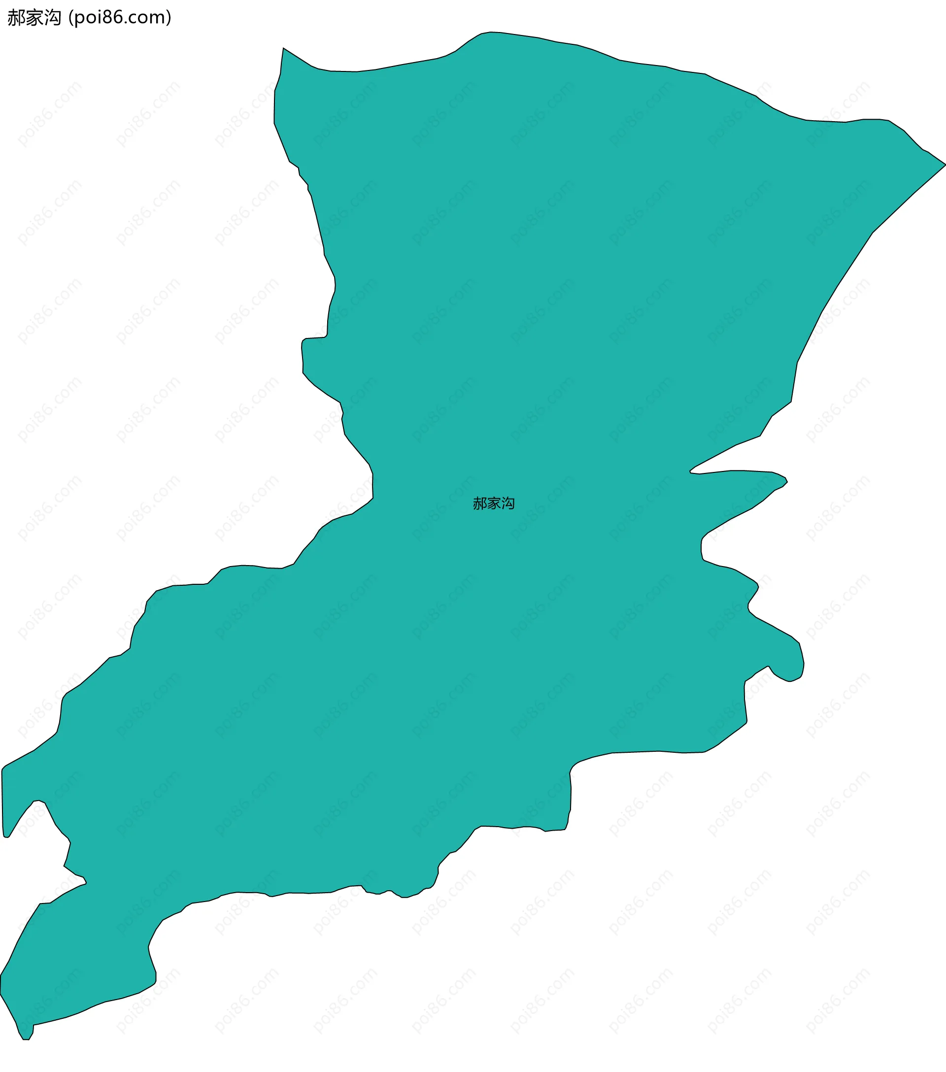 郝家沟边界地图