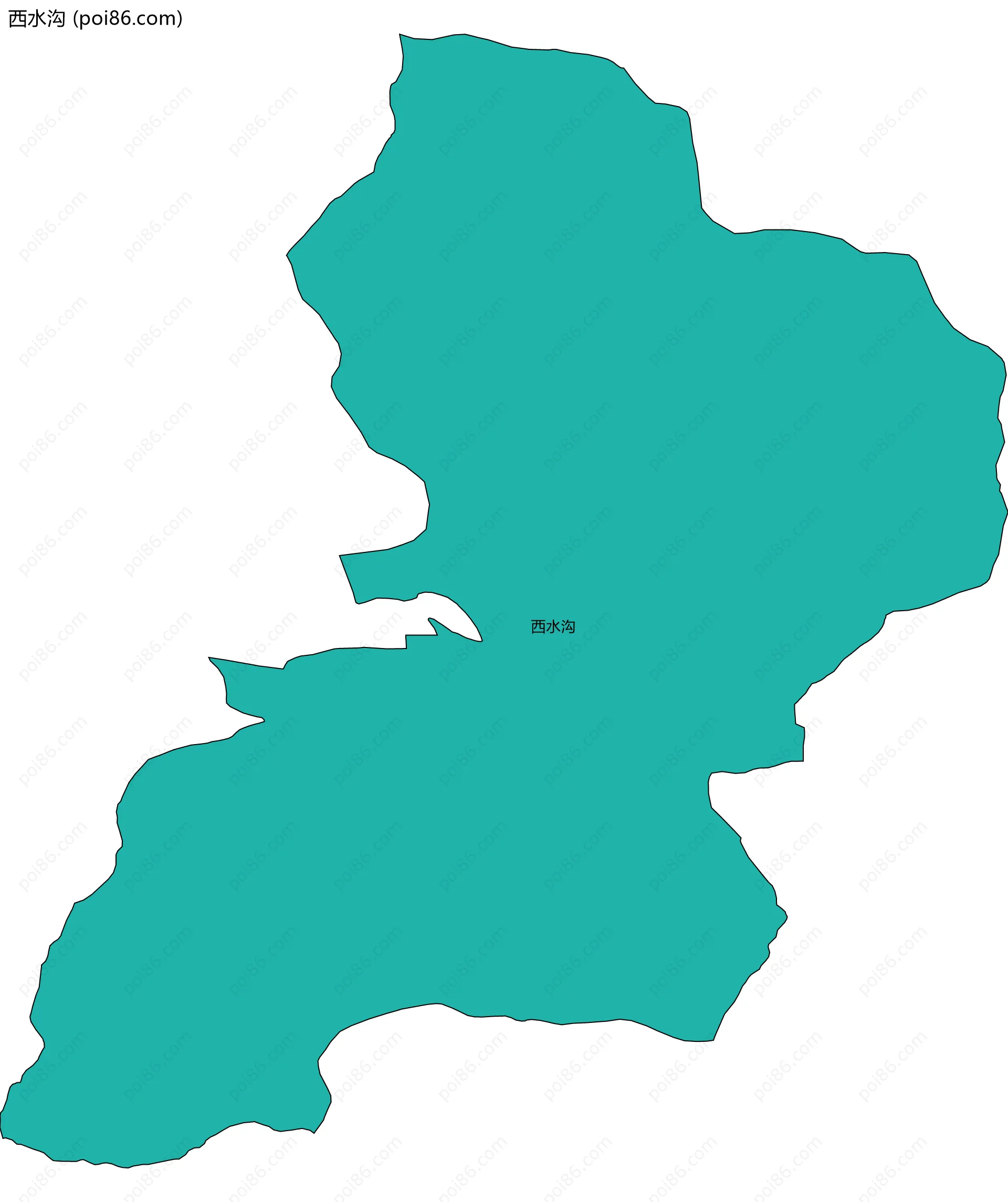 西水沟边界地图