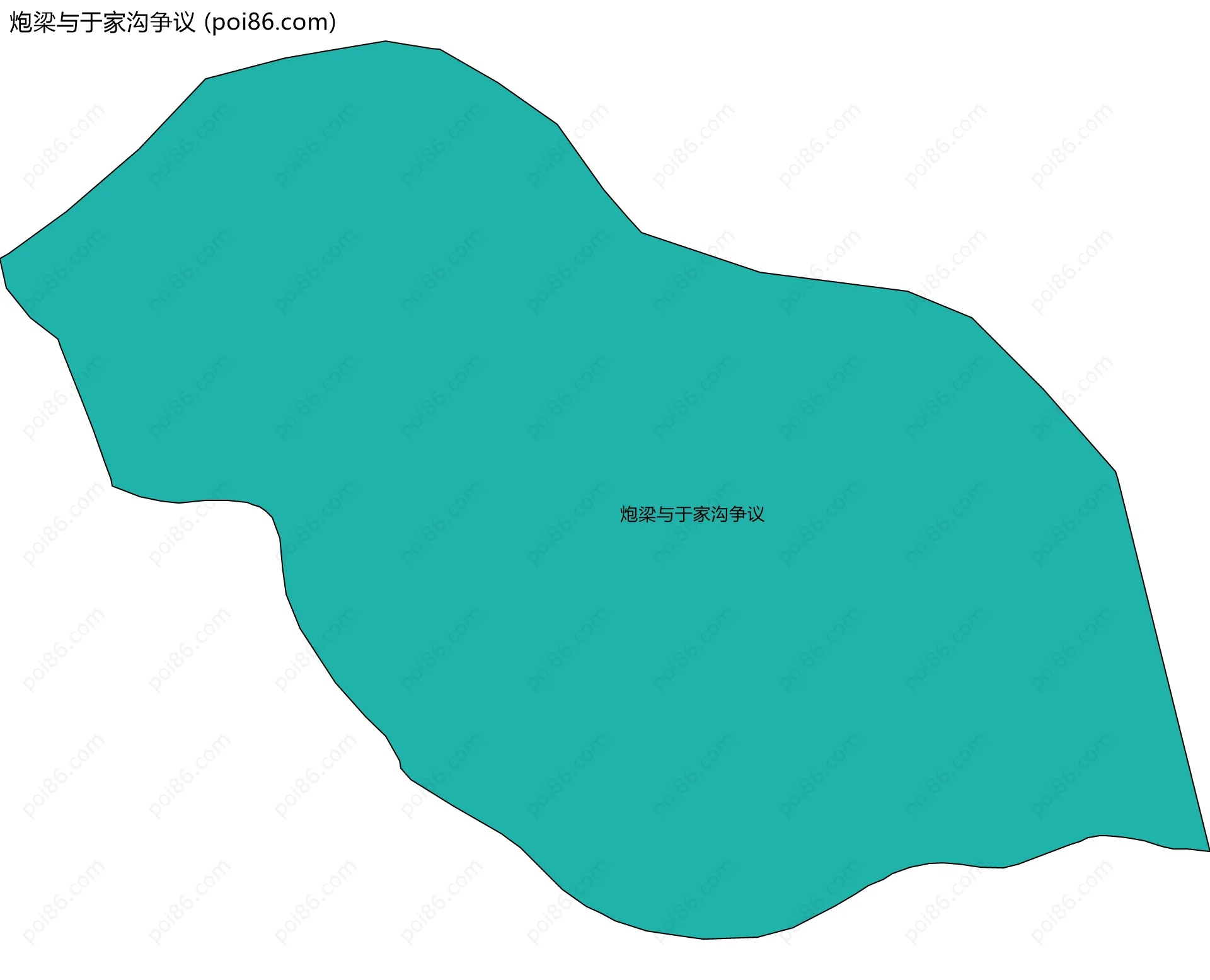 炮梁与于家沟争议边界地图