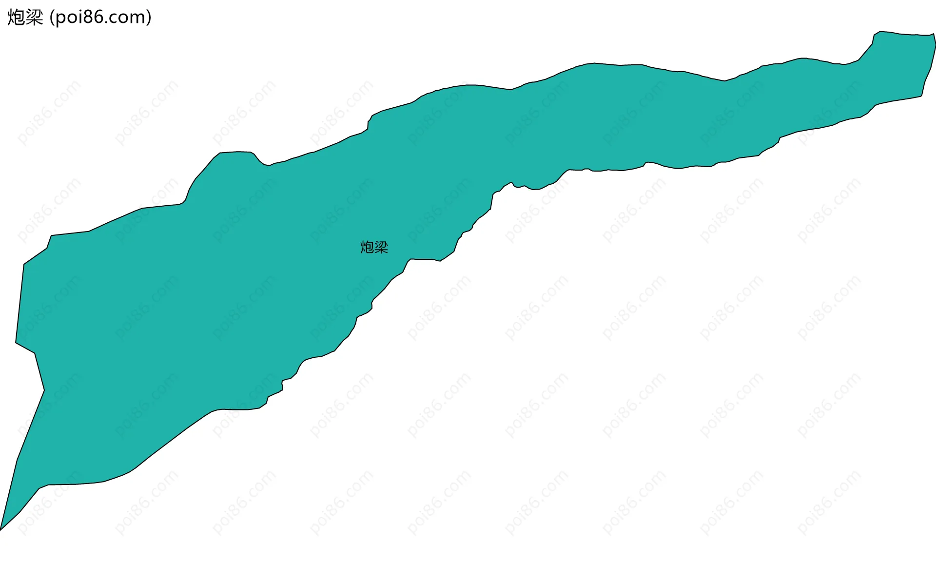 炮梁边界地图