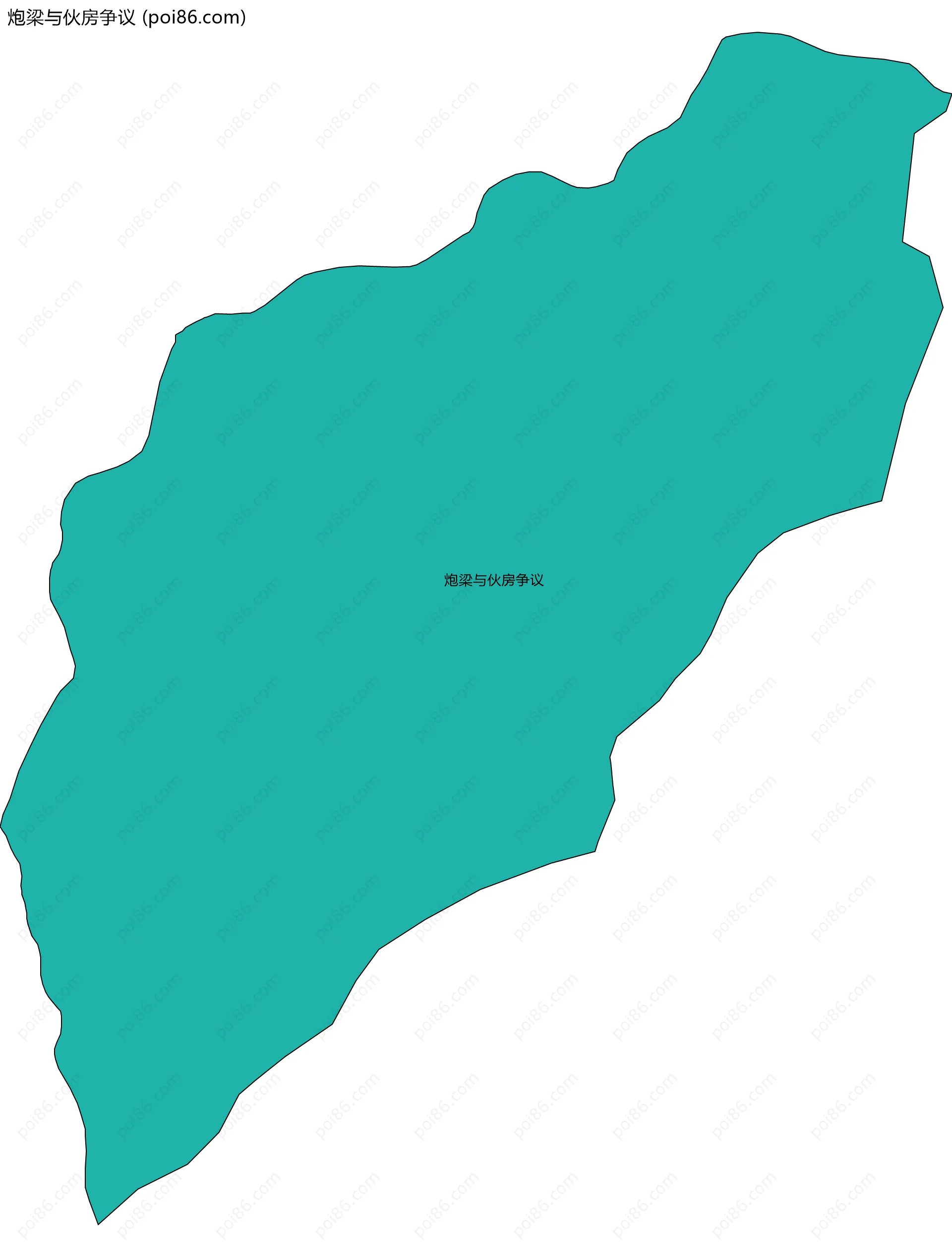 炮梁与伙房争议边界地图