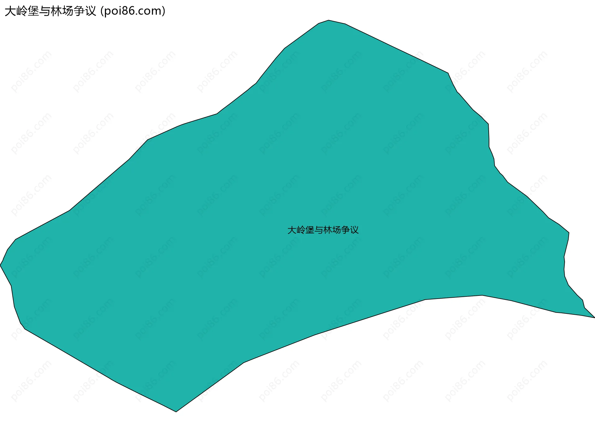 大岭堡与林场争议边界地图