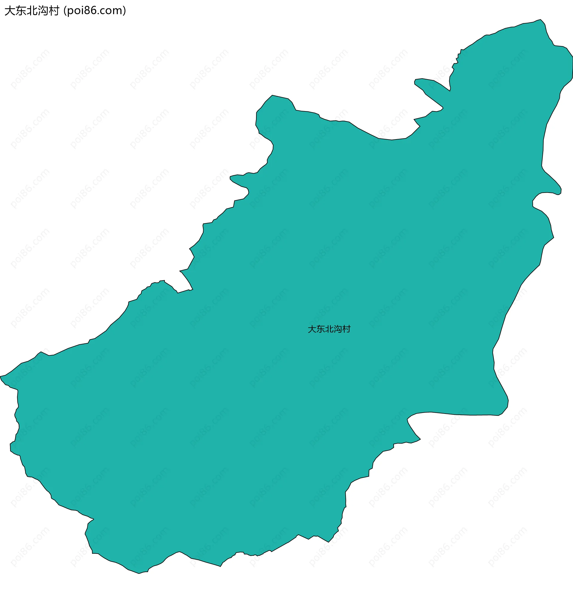 大东北沟村边界地图