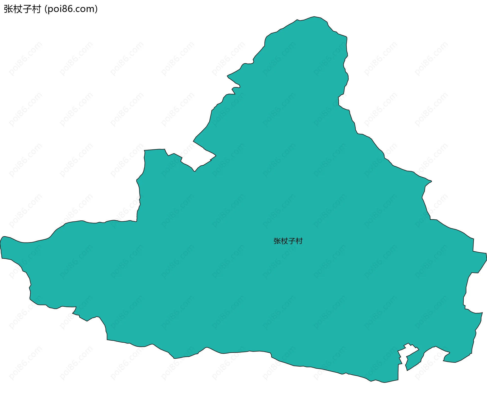张杖子村边界地图