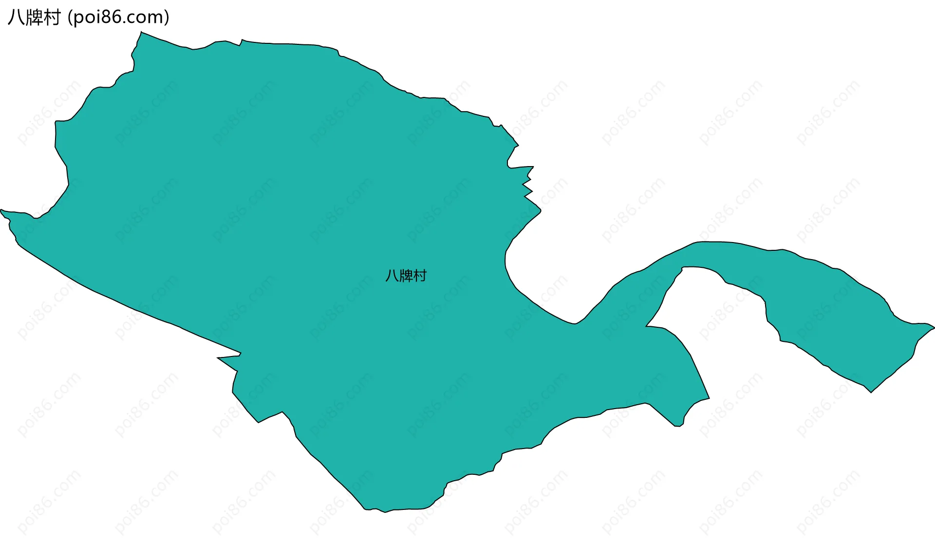 八牌村边界地图