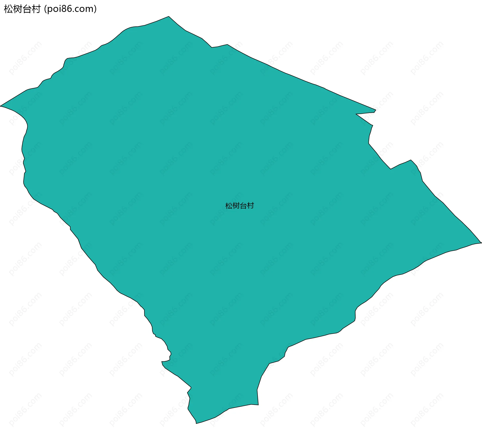 松树台村边界地图