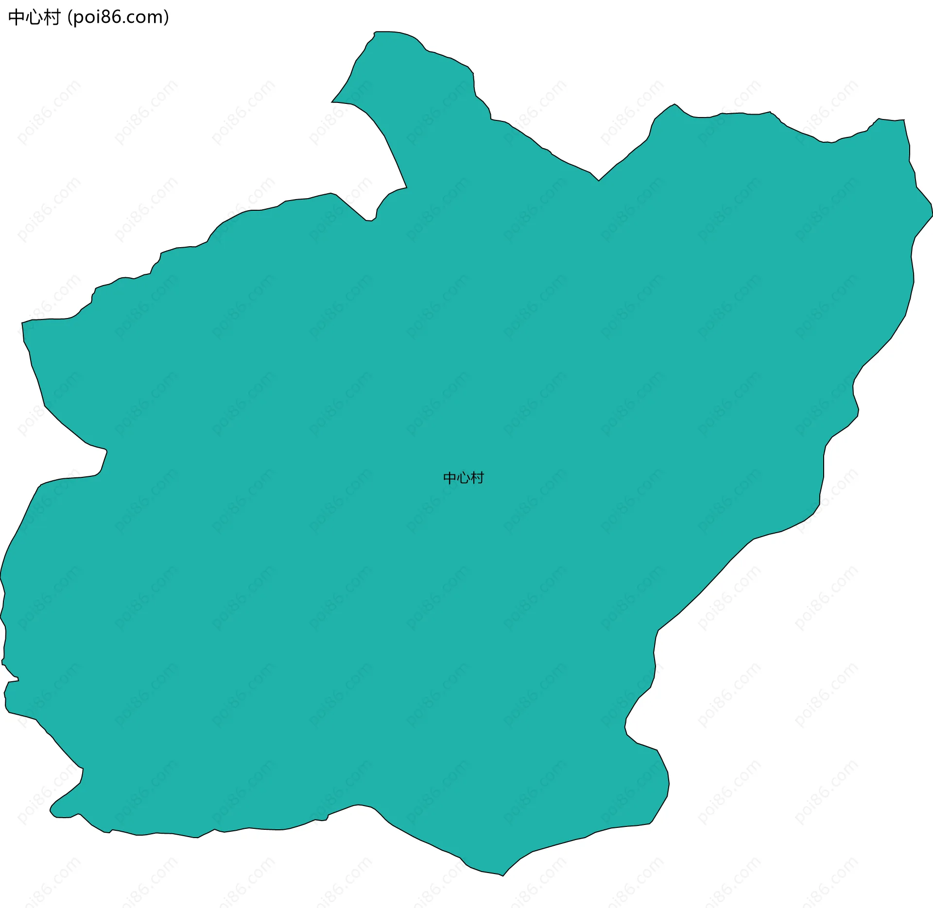 中心村边界地图