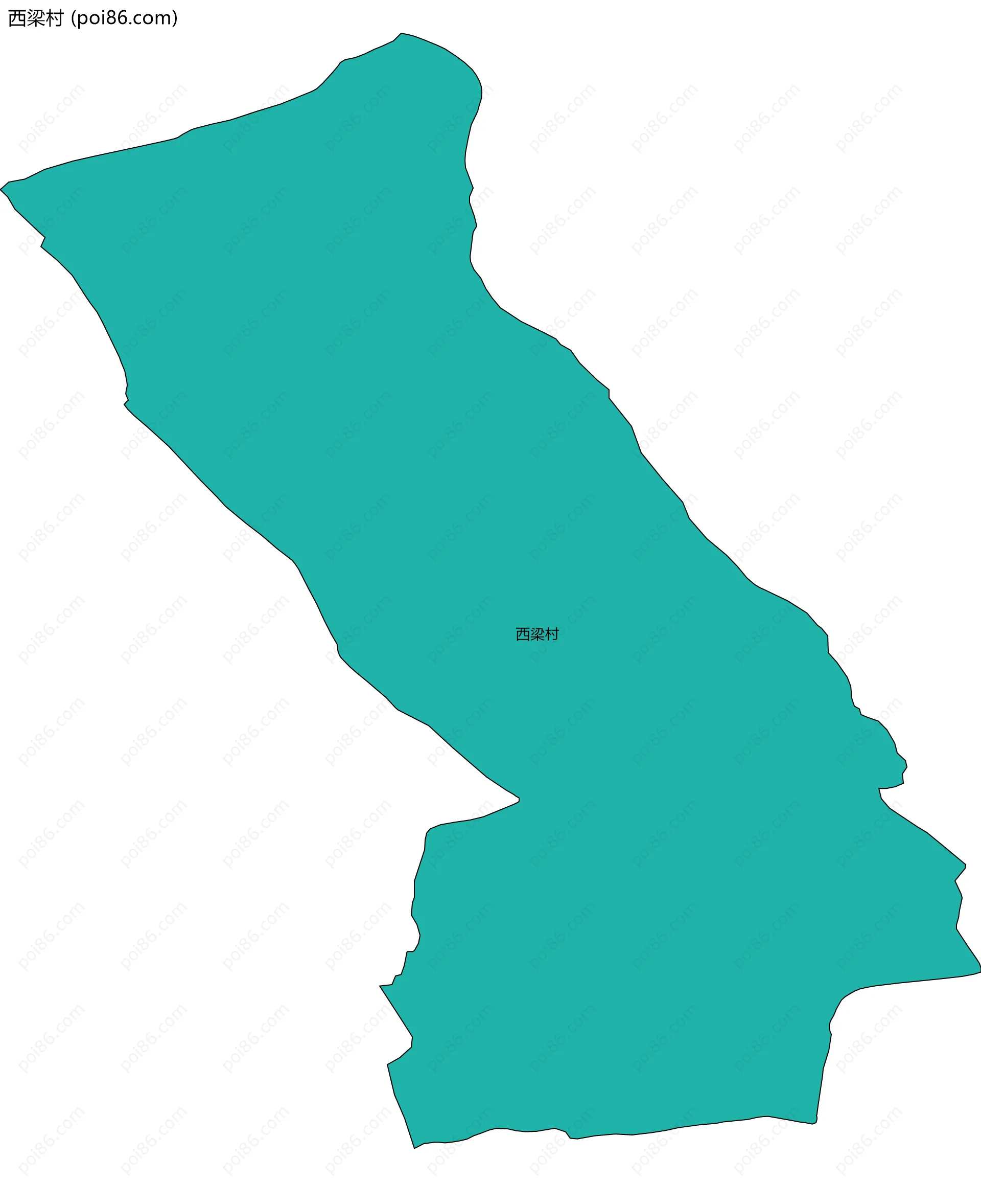 西梁村边界地图