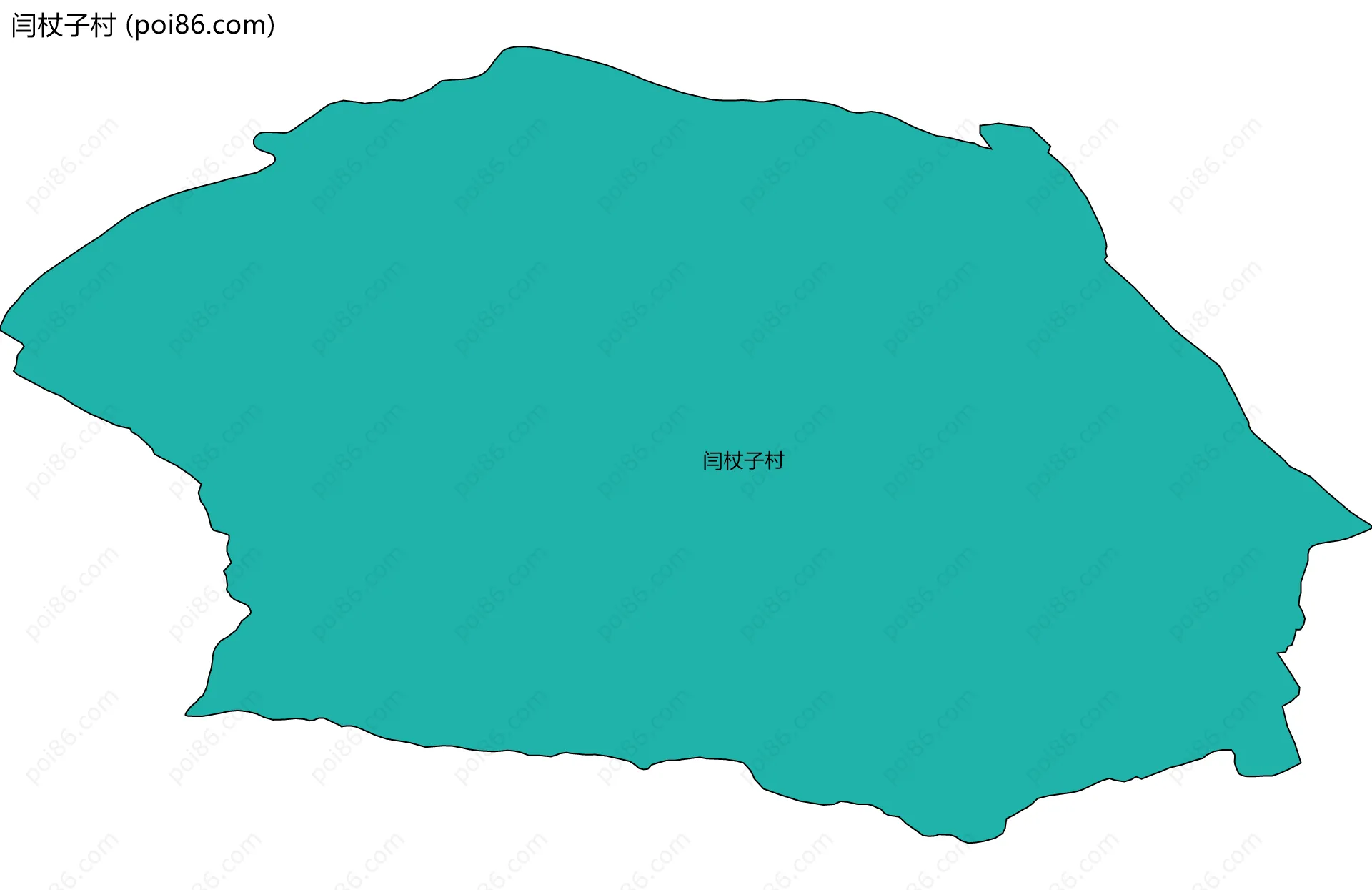 闫杖子村边界地图