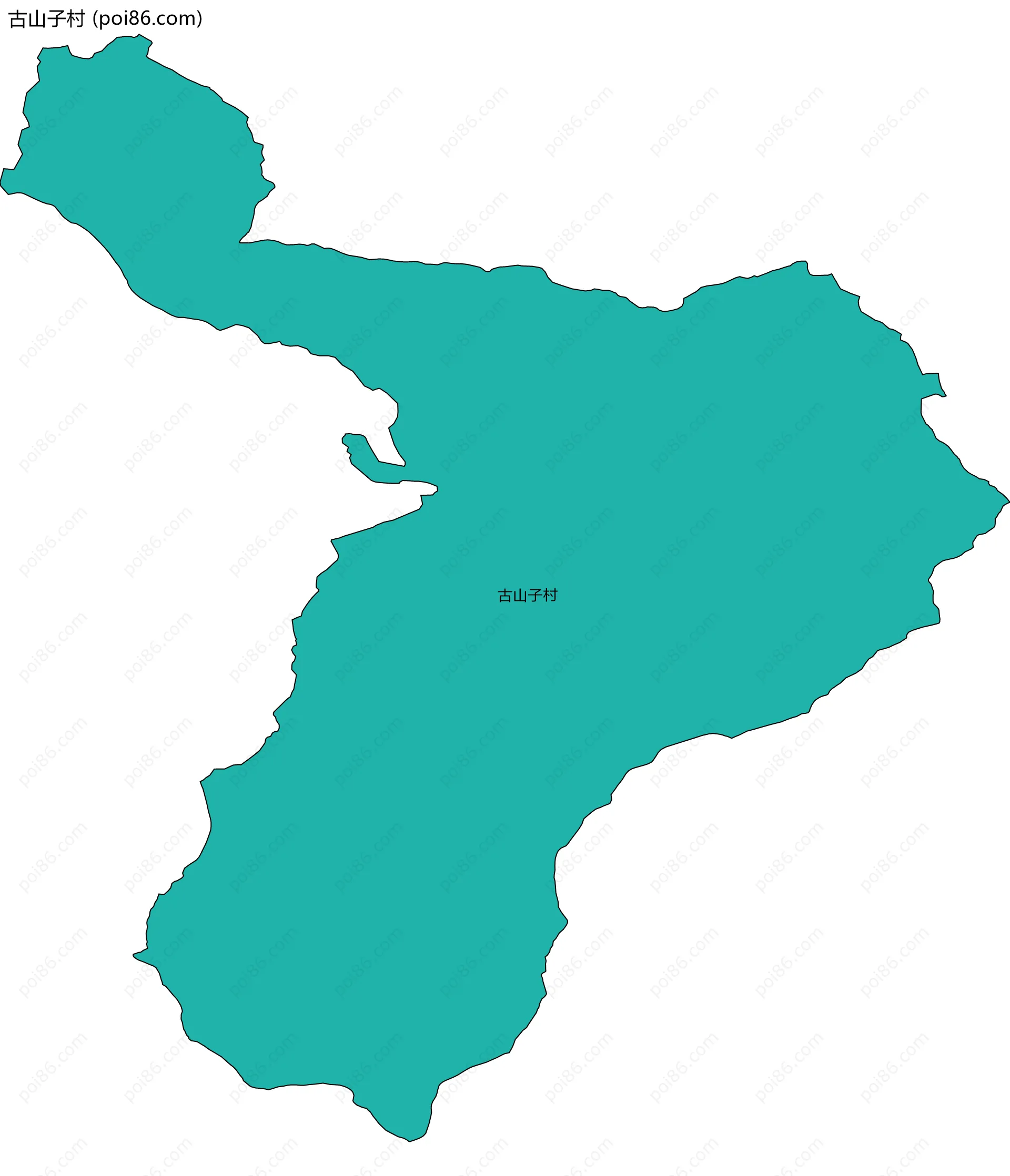 古山子村边界地图