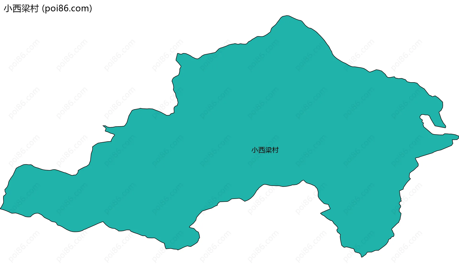 小西梁村边界地图