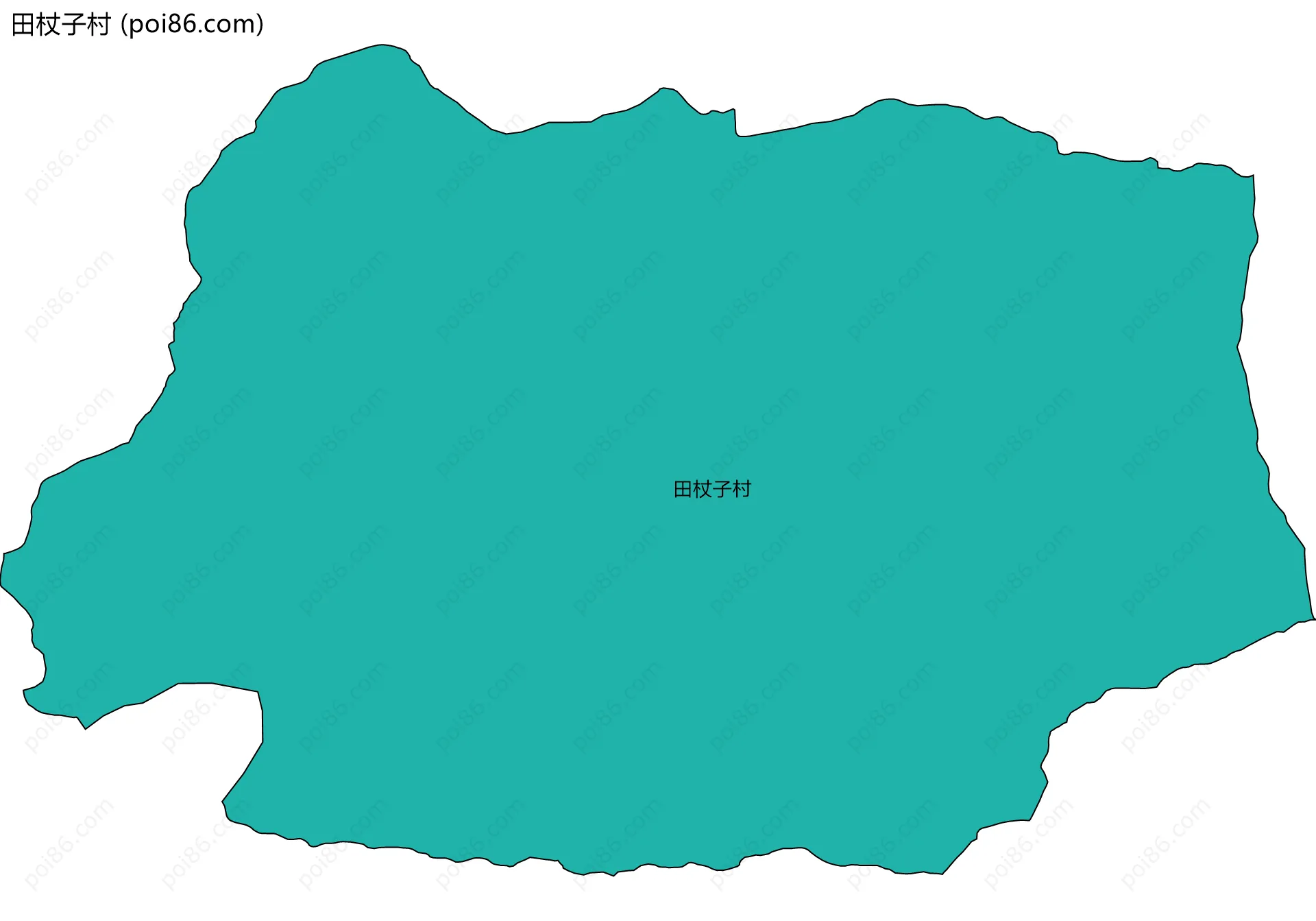 田杖子村边界地图