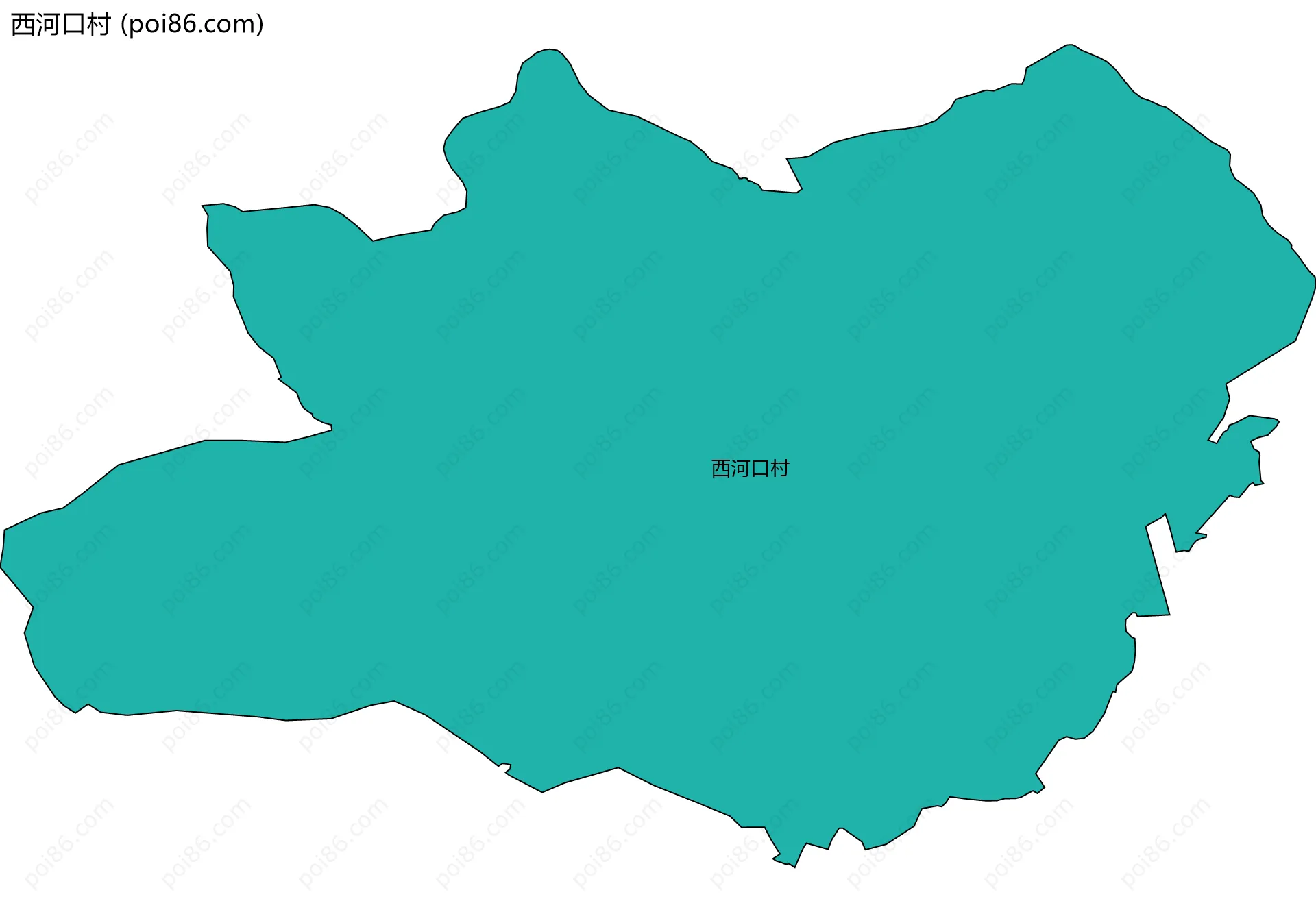 西河口村边界地图