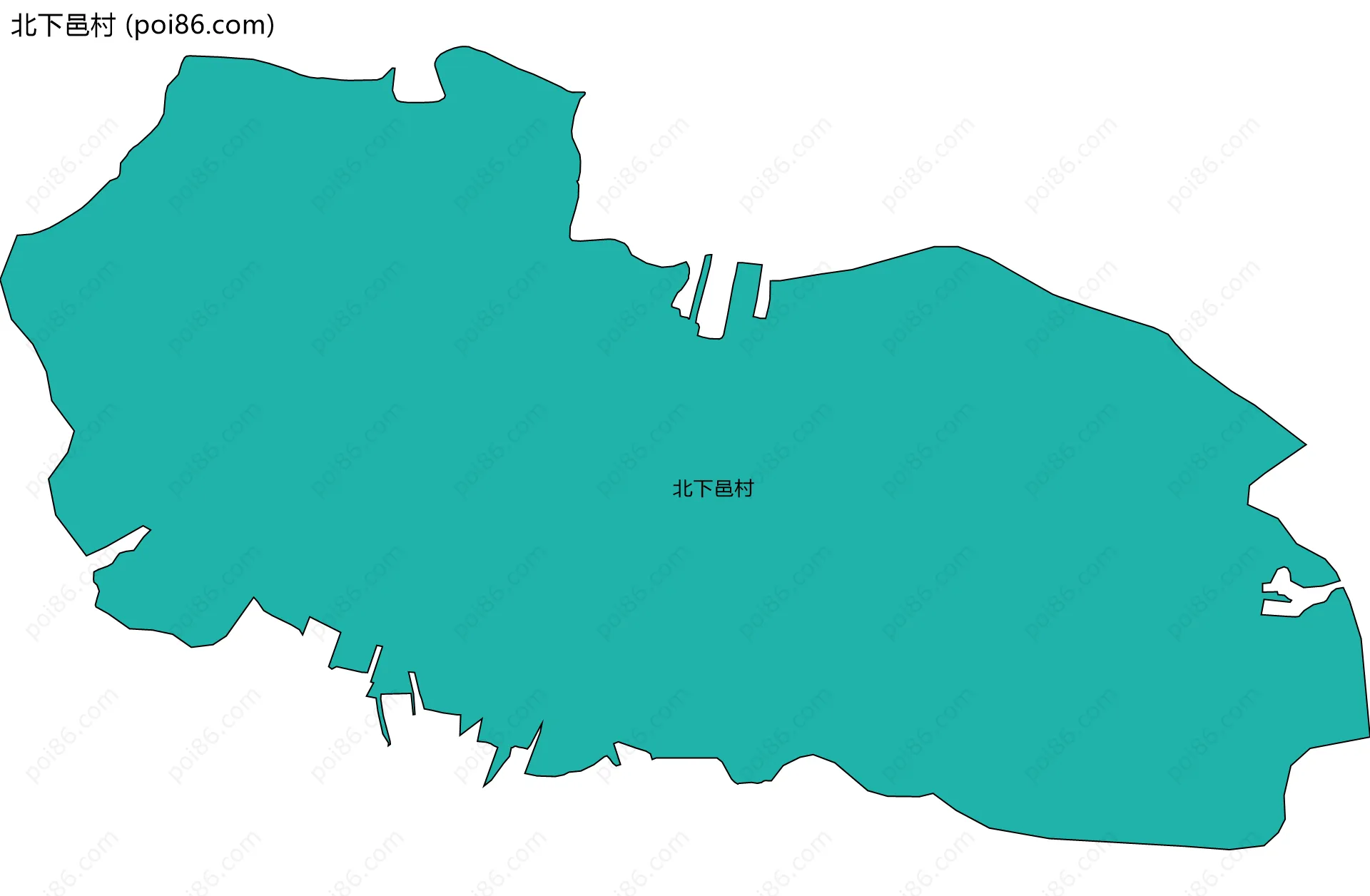 北下邑村边界地图