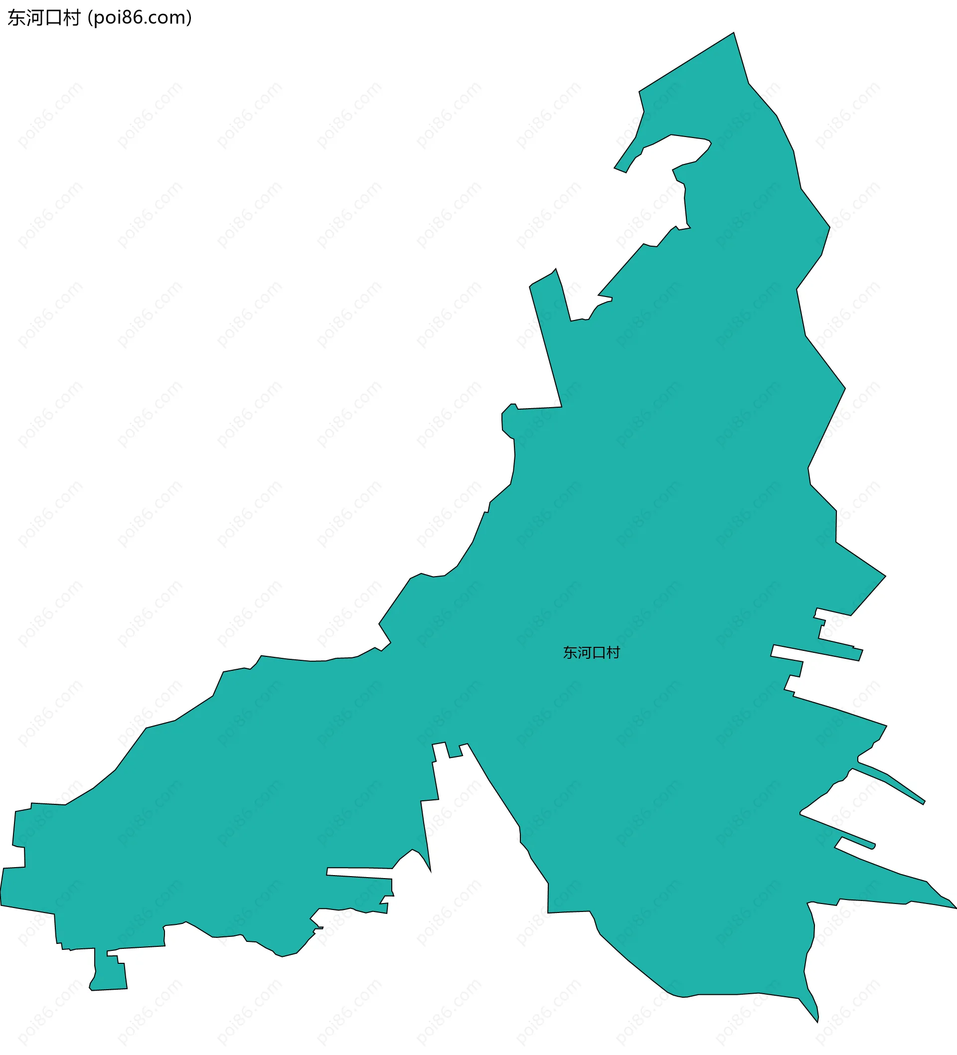 东河口村边界地图