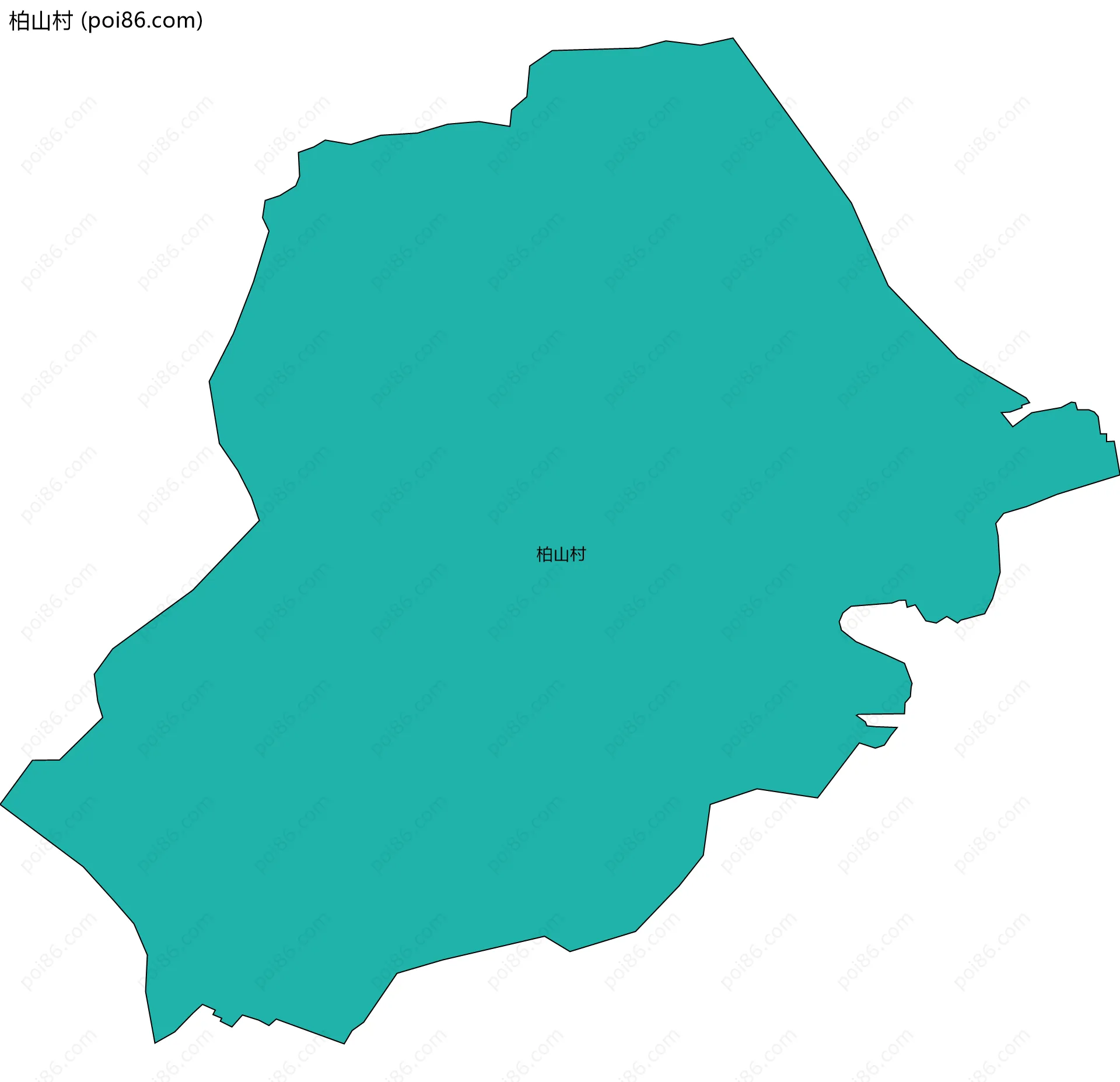 柏山村边界地图