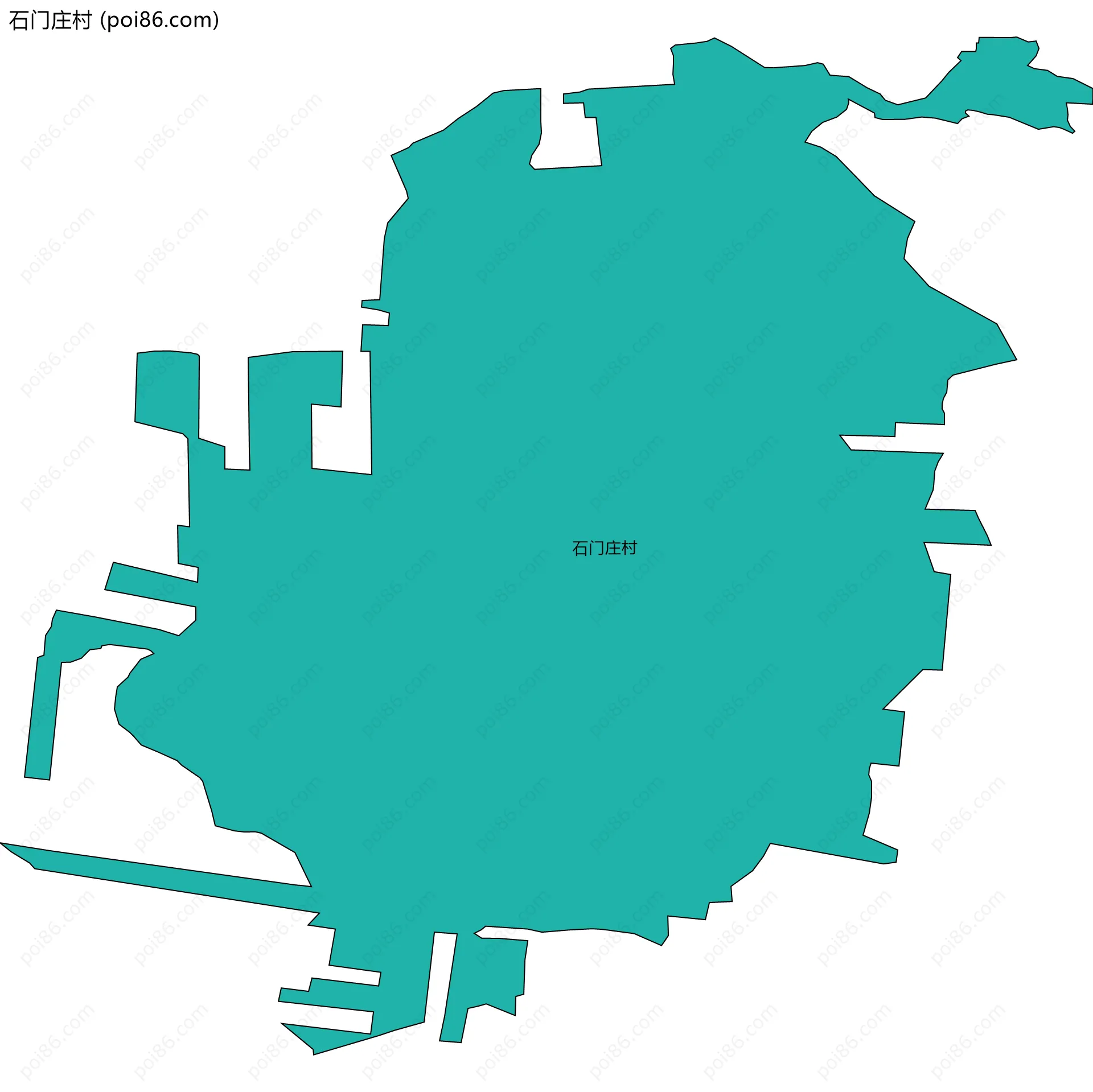 石门庄村边界地图