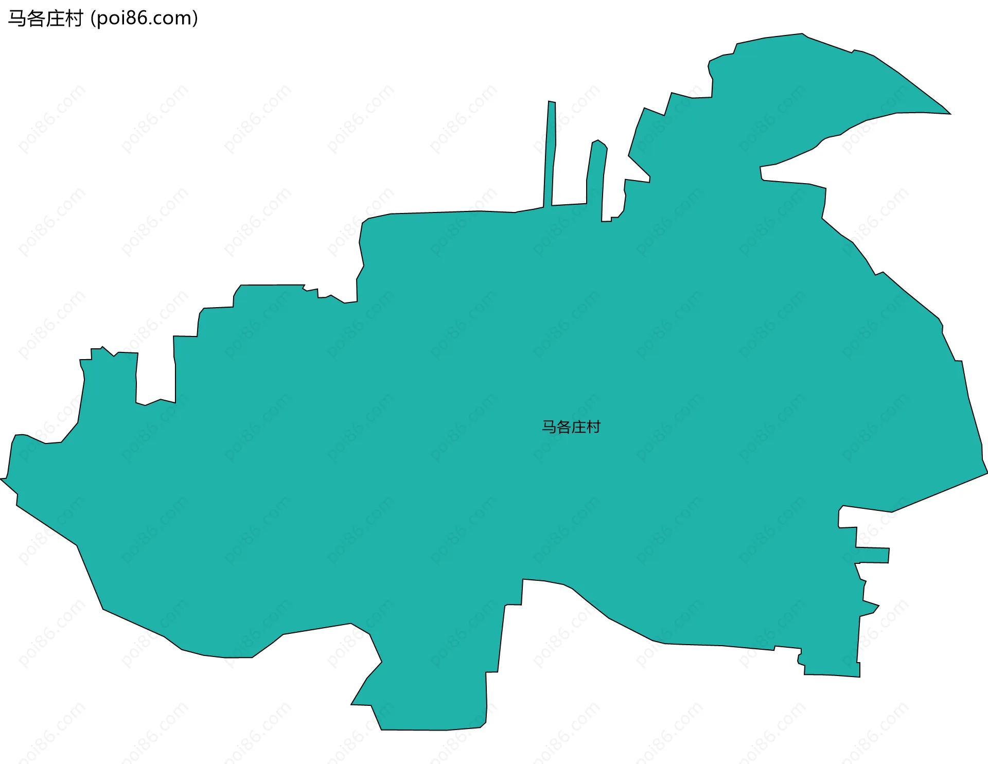 马各庄村边界地图