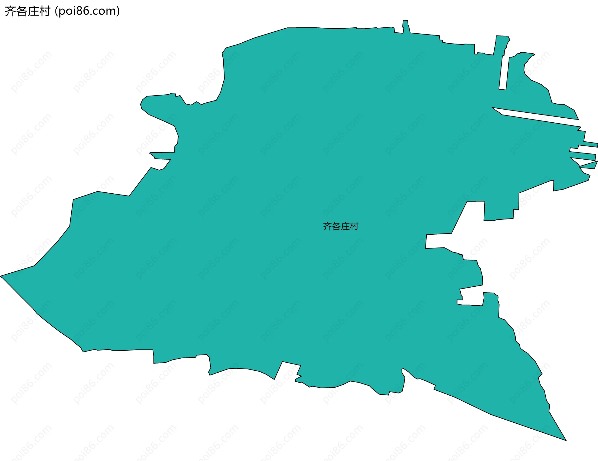 齐各庄村边界地图