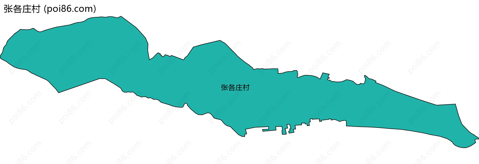 张各庄村边界地图