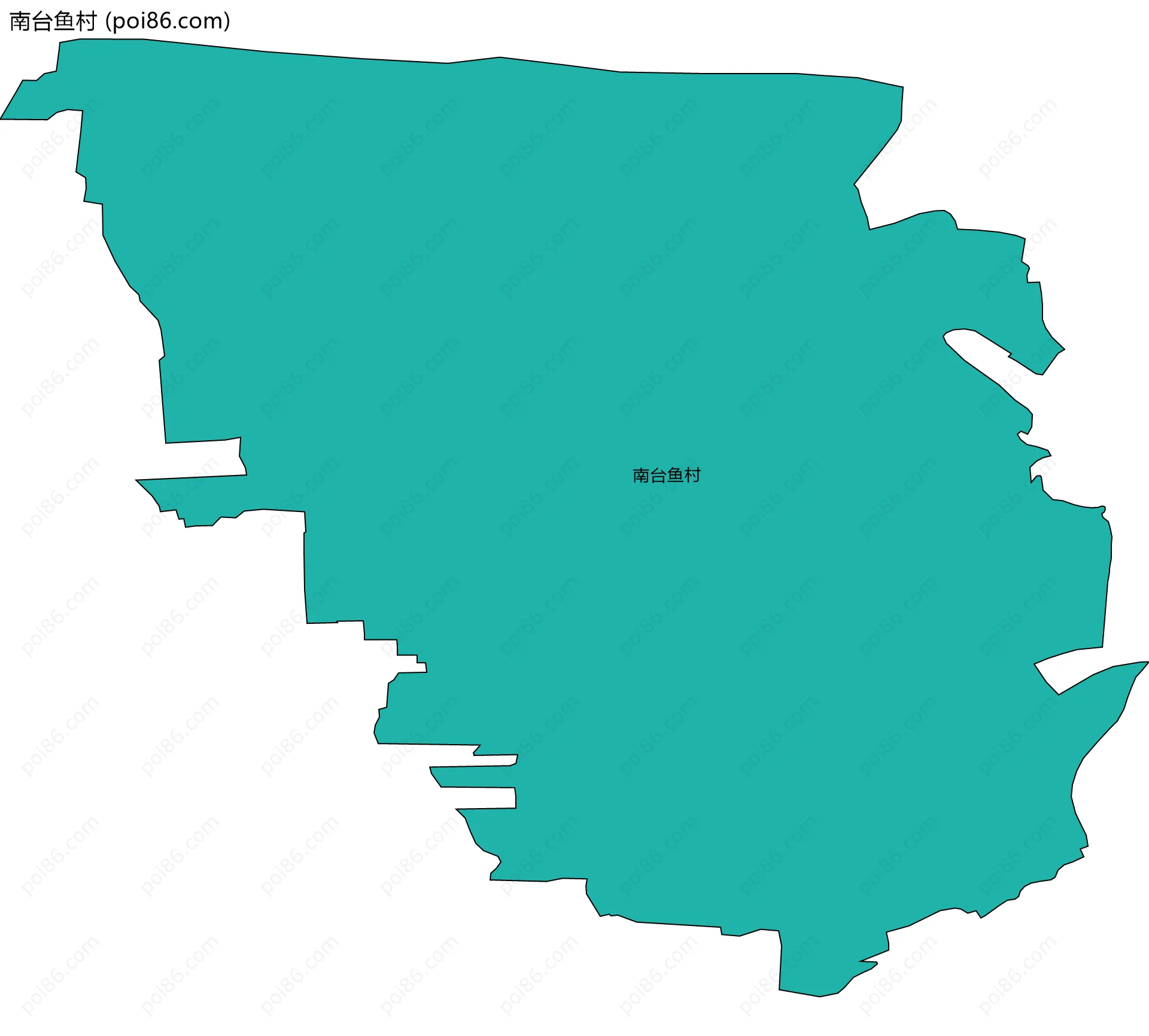 南台鱼村边界地图